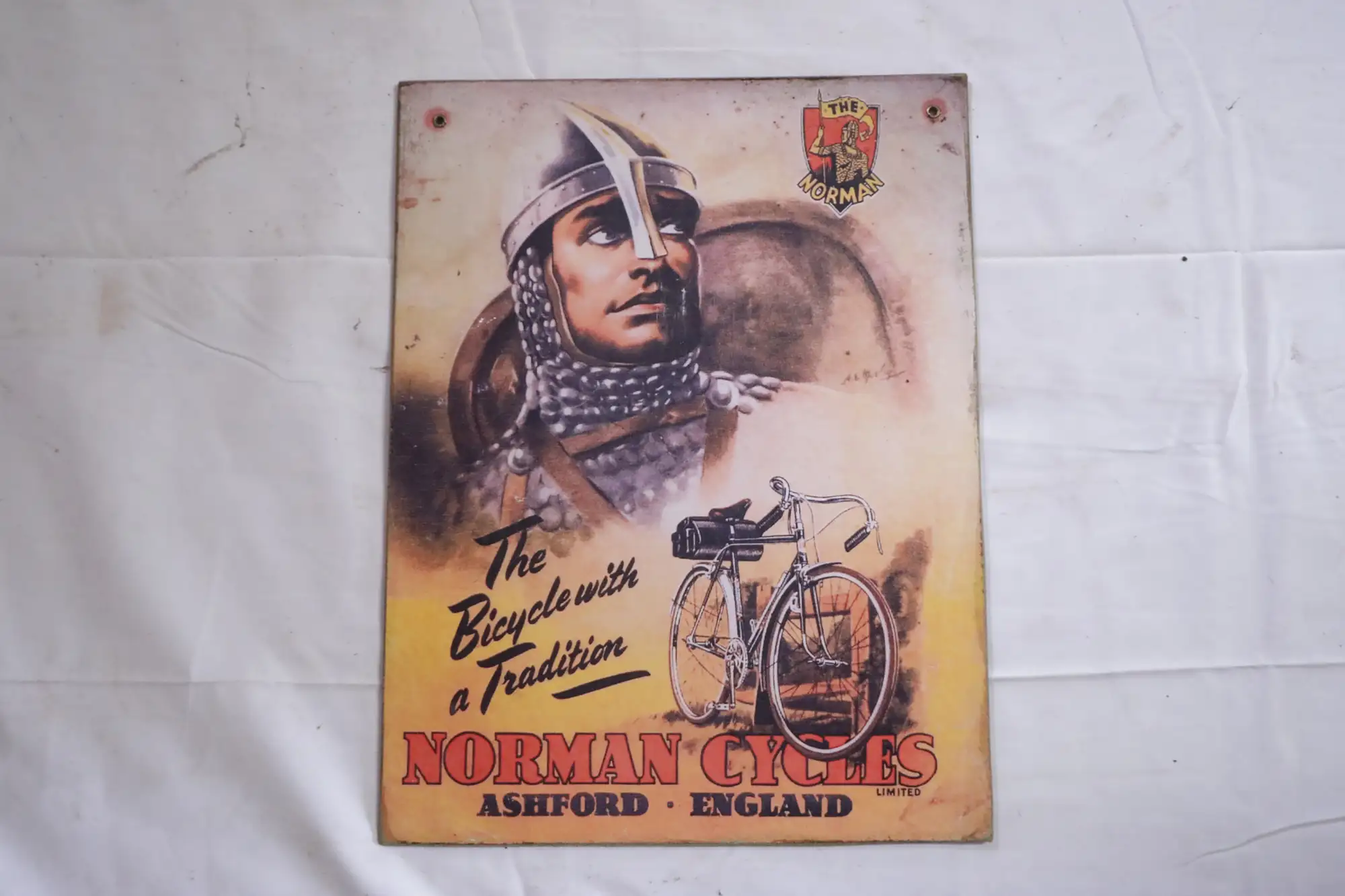 1950s Norman Cycles Card Sign-For Sale