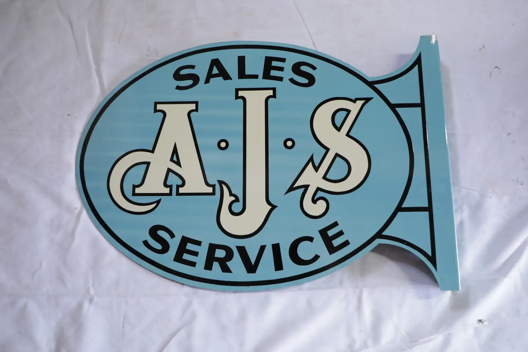 AJS Tin Wall Sign-For Sale