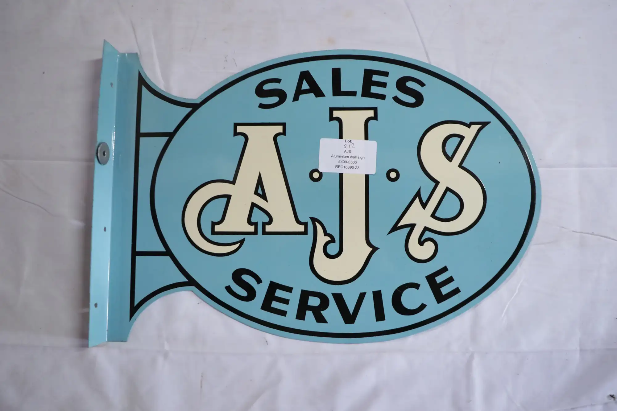 AJS Tin Wall Sign-For Sale