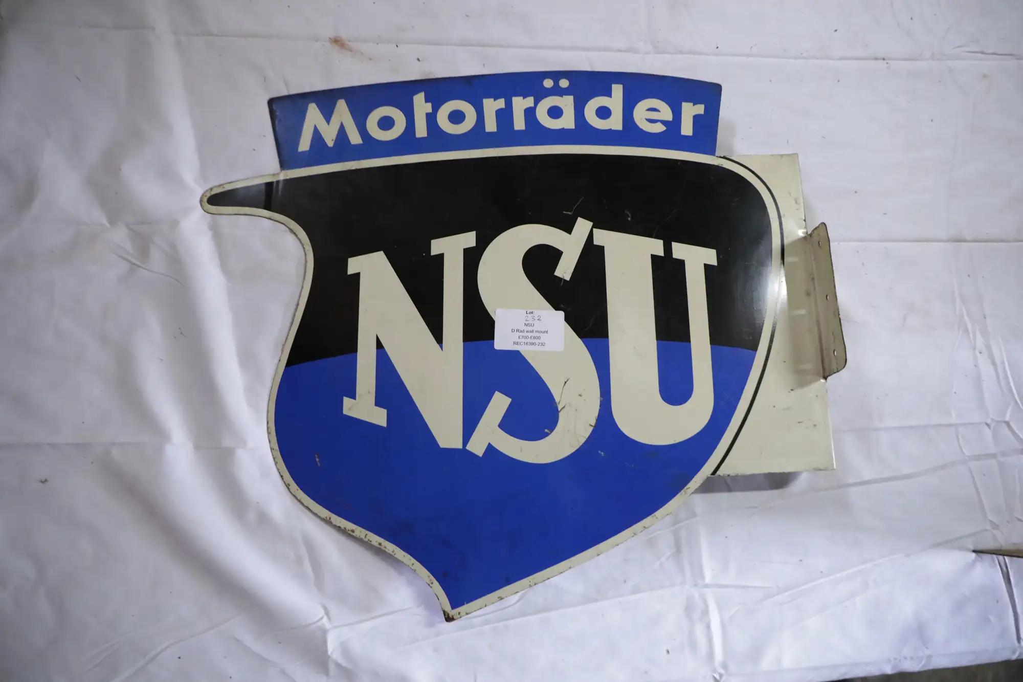 NSUMotorrader Enamel Wall Mounted Sign-For Sale