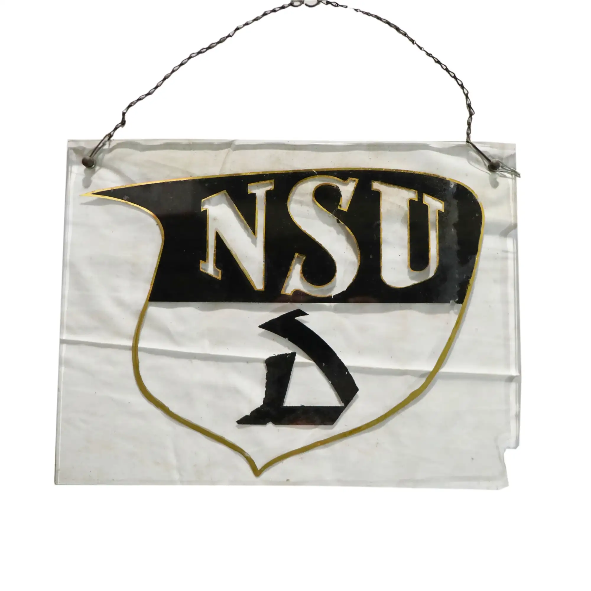 NSU D Glass Hanging Sign-For Sale