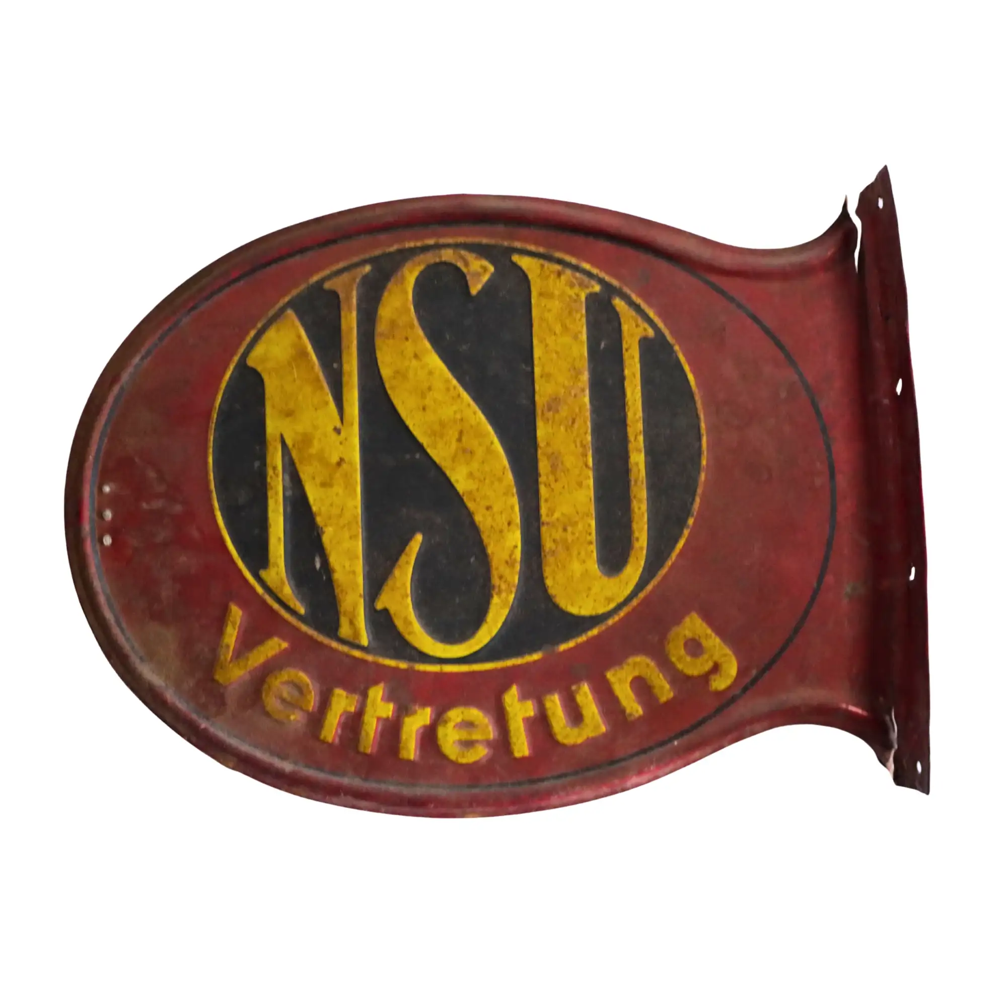 1950s NSU Vertretung Wall Mounted Tin Sign-For Sale