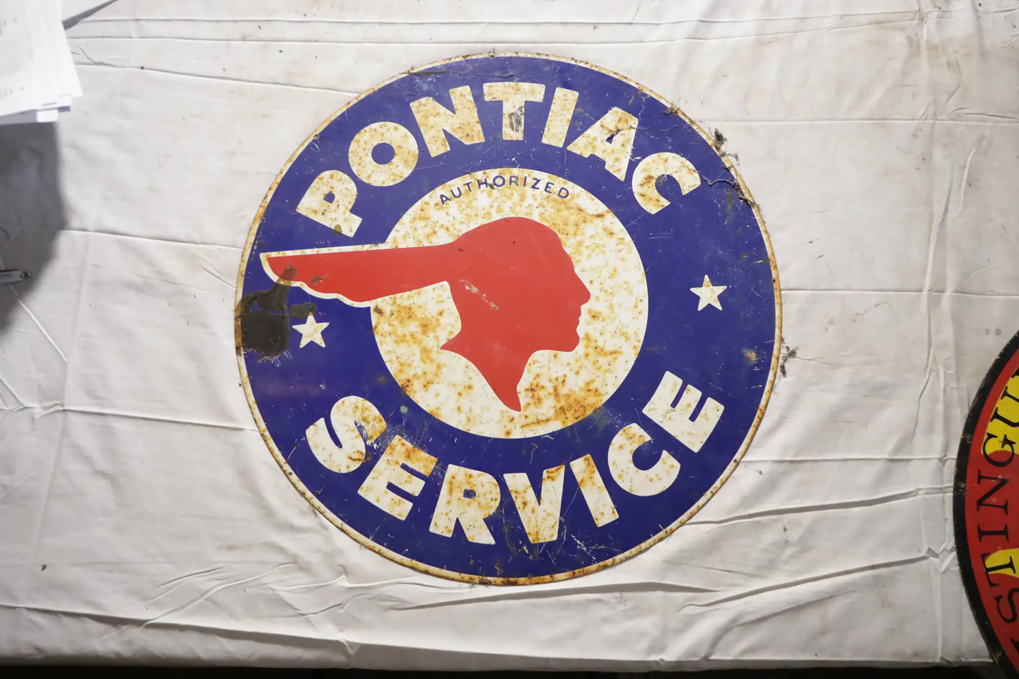 Pontiac Service Tin Sign-For Sale