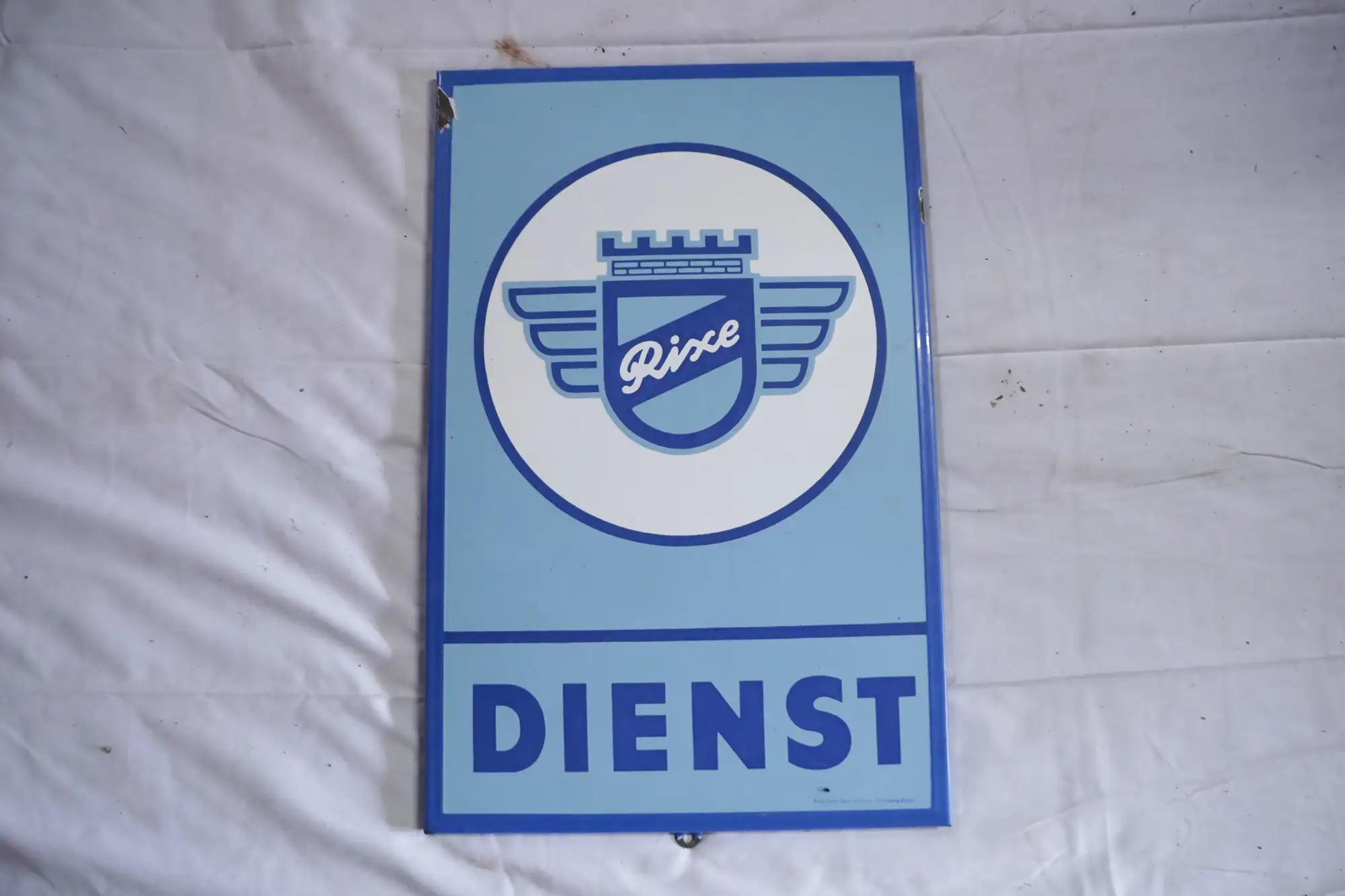 1960s Rixe Dienst Cardboard Sign-For Sale