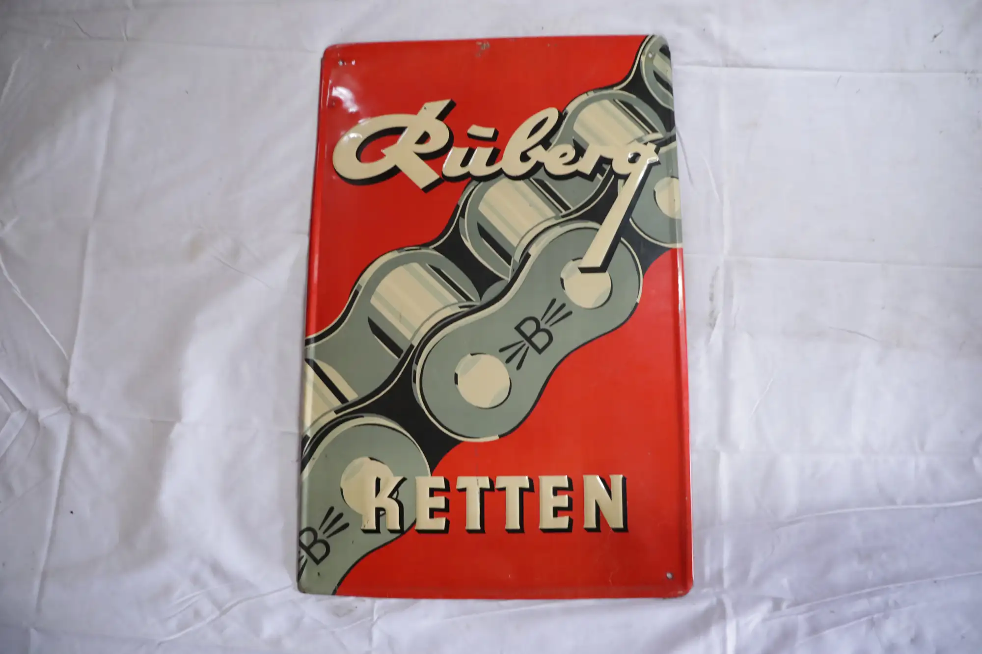 Ruberg Ketten Chains Enamel Sign-For Sale