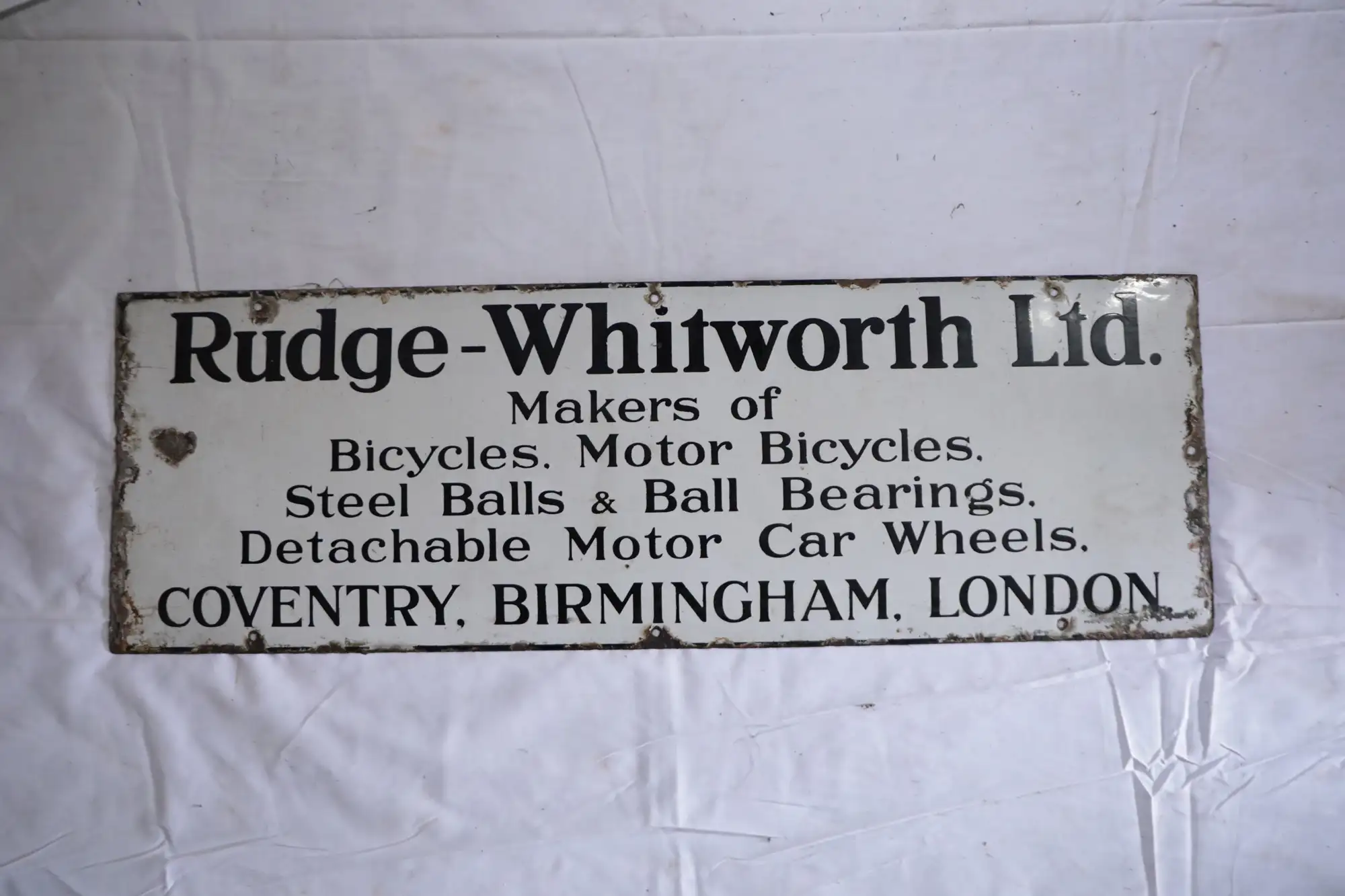 Rudge Whitworth Enamel Small -For Sale