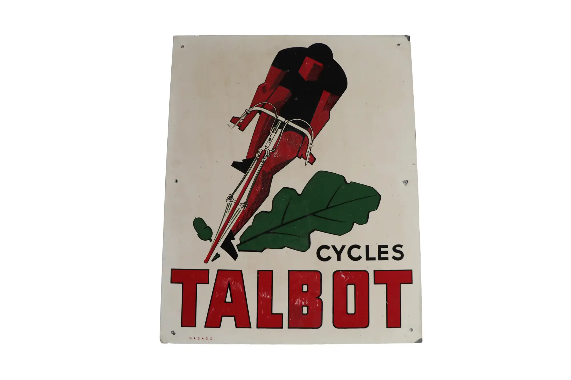 1960s Talbot French Cycles Enamel Sign by Sasago-For Sale