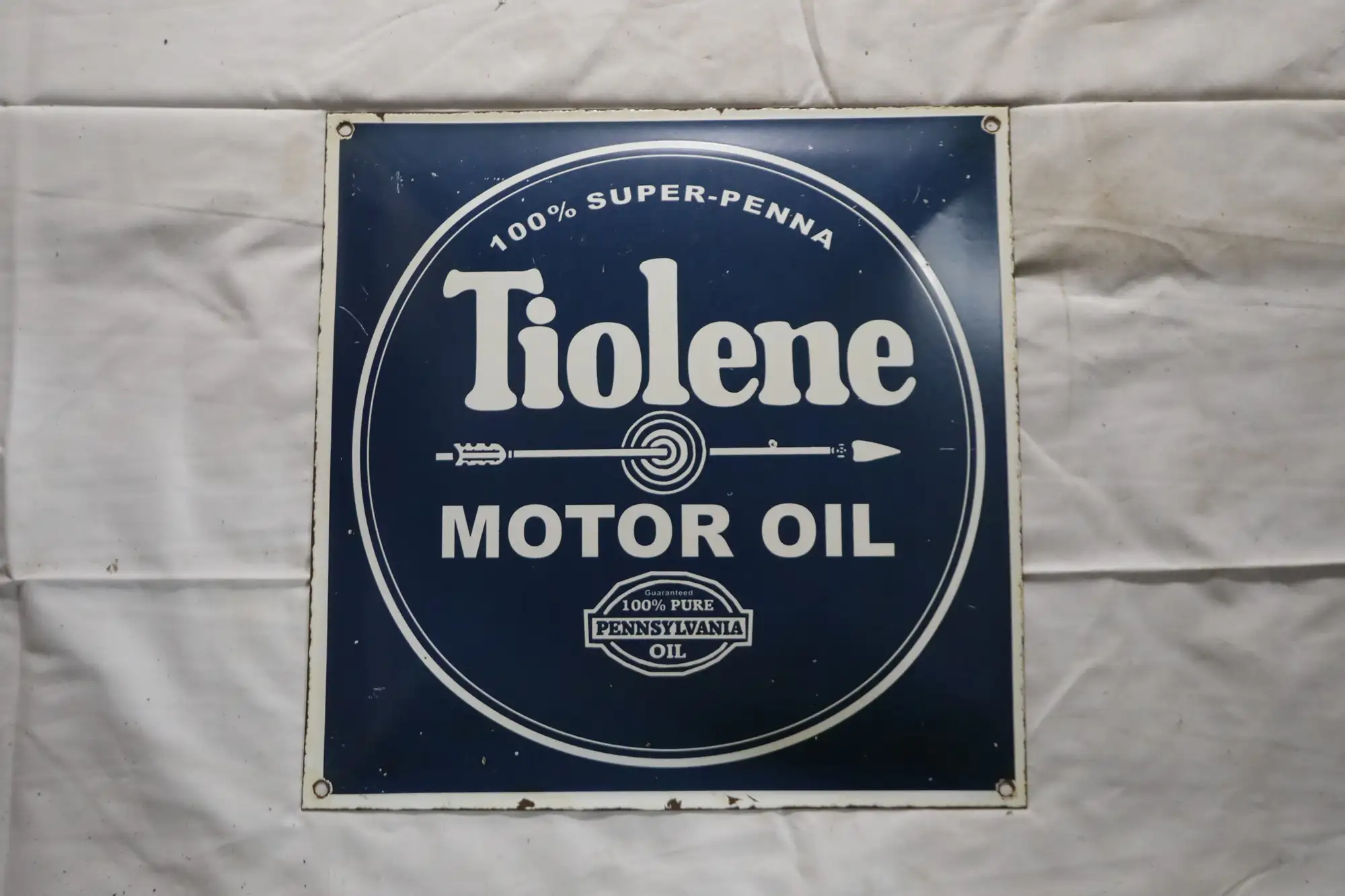 Tiolene Motor Oil Enamel Sign-For Sale