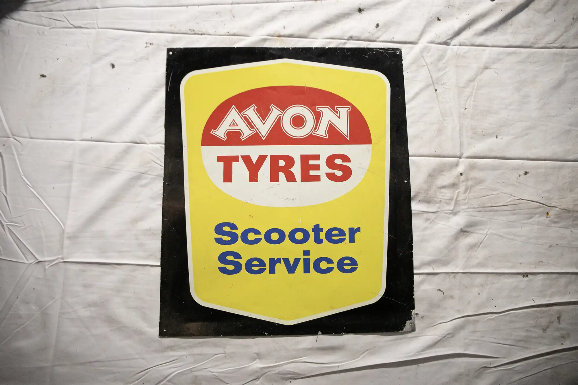 Avon Tyres Scooter Service Enamel Sign-For Sale