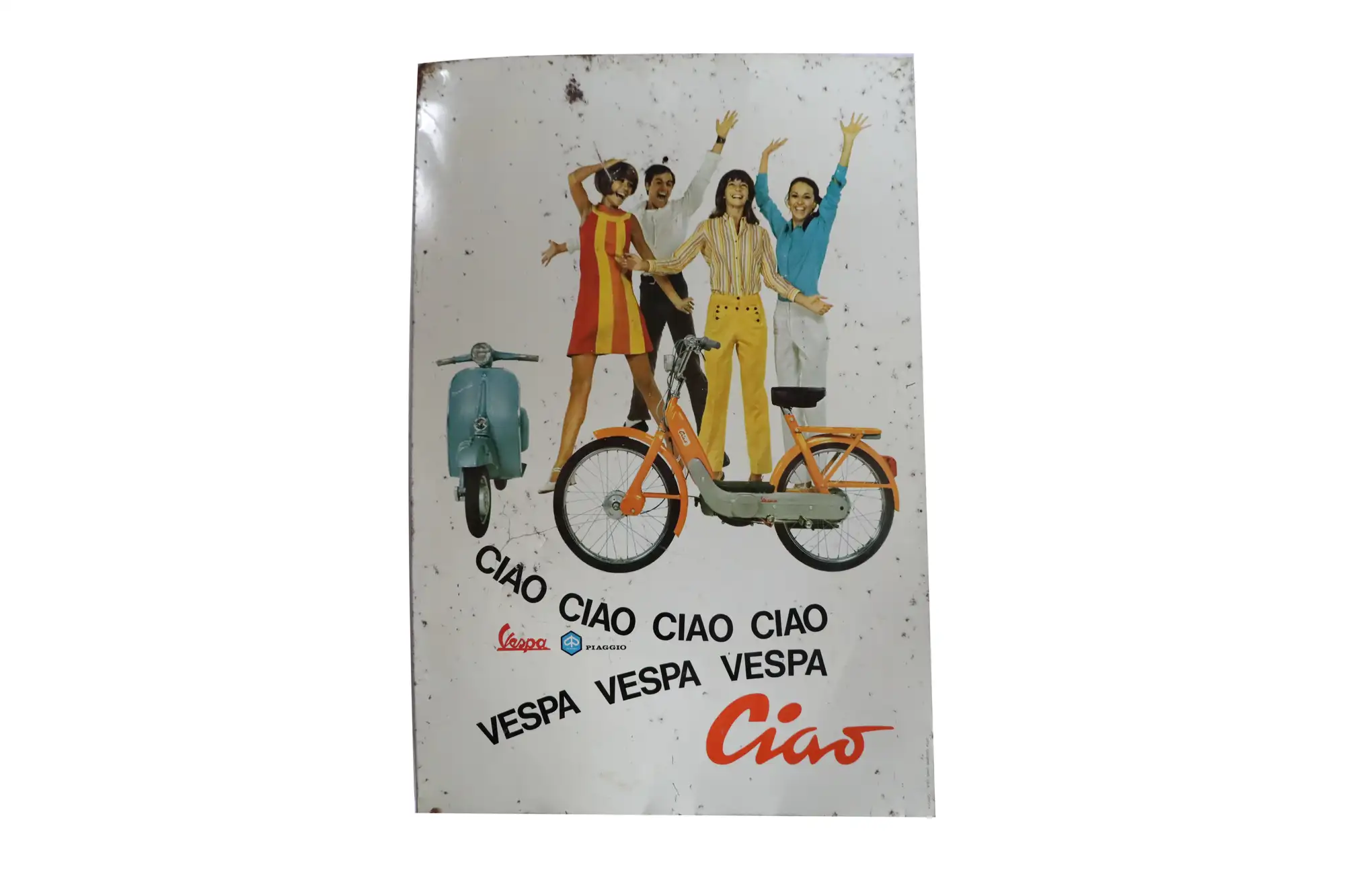 1960s Vespa Tin Sign -For Sale