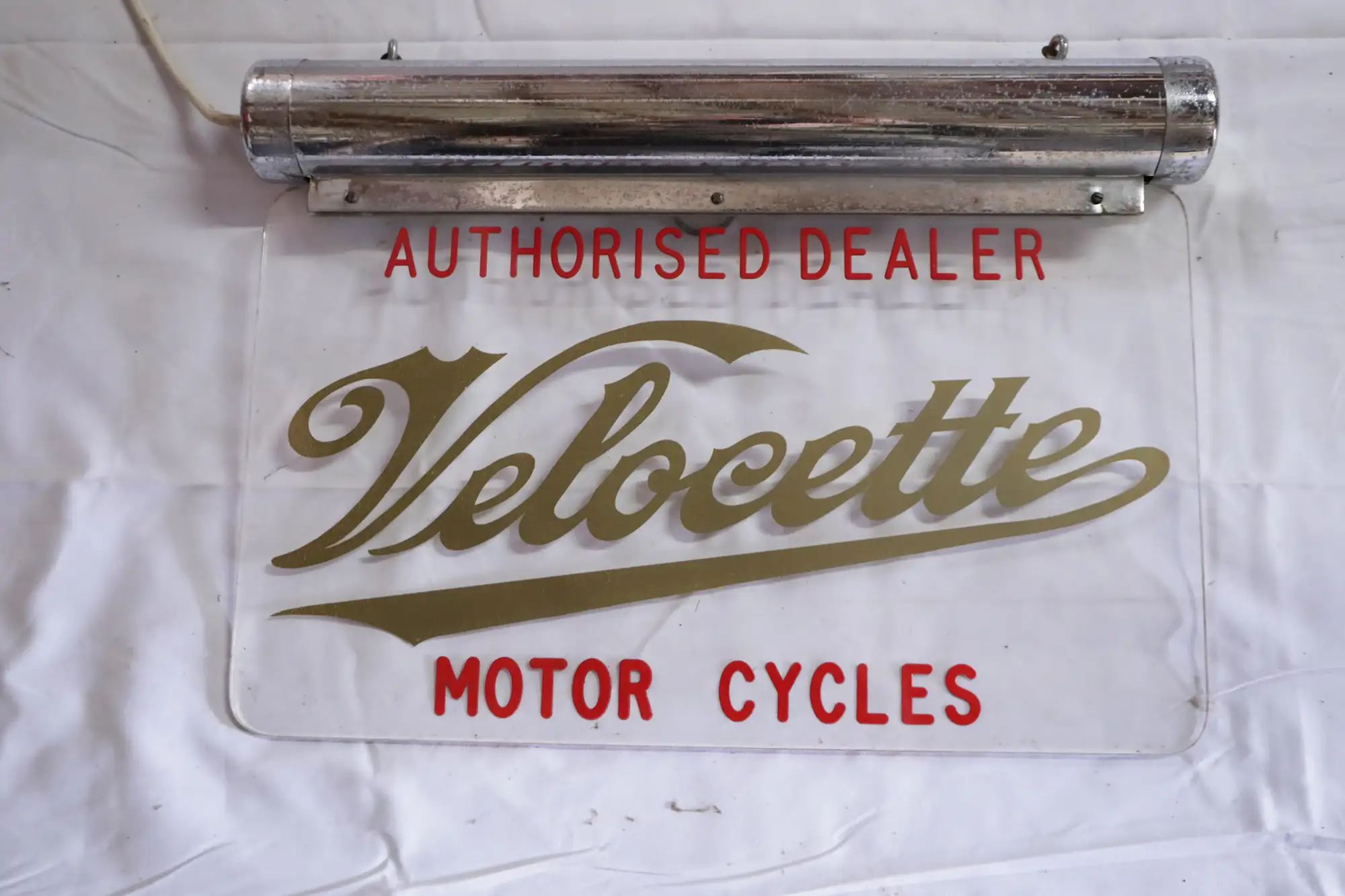 Velocette Light Box Showroom Sign-For Sale