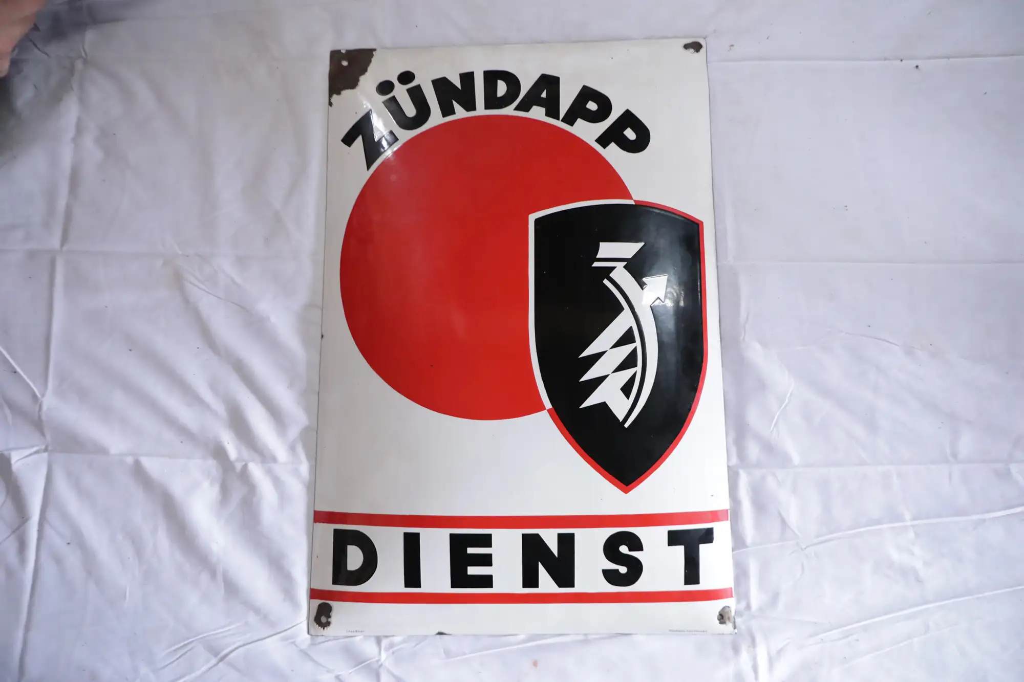 Zundapp Dienst Enamel Sign-For Sale