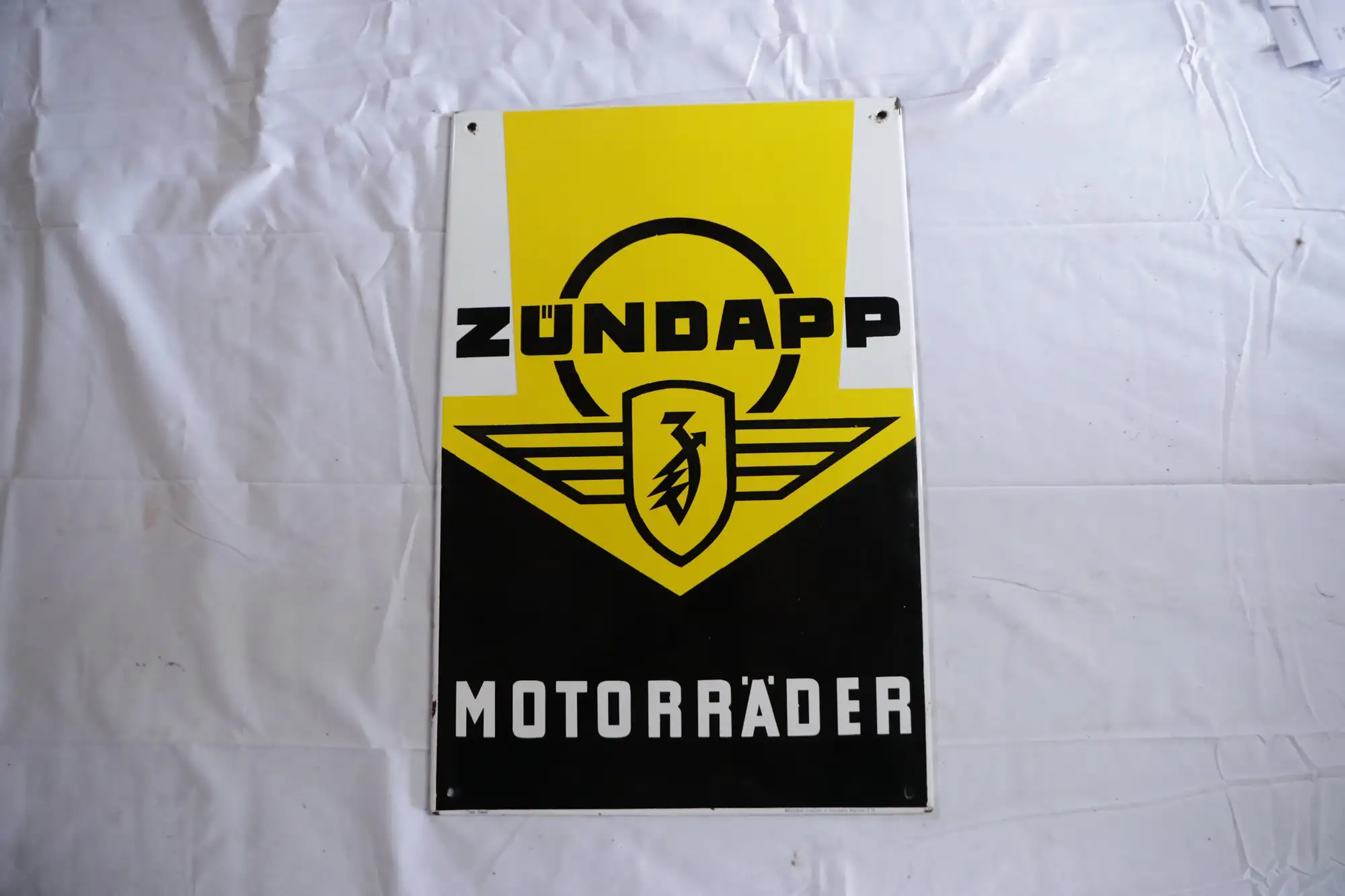 Zundapp Motorrader Enamel Sign -For Sale