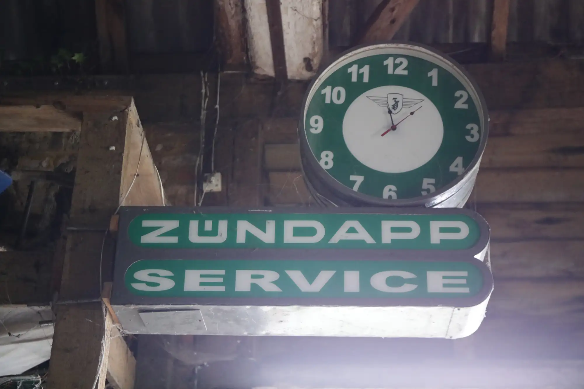 A Large and Impressive Zundapp Service Clock and Light Box S-For Sale