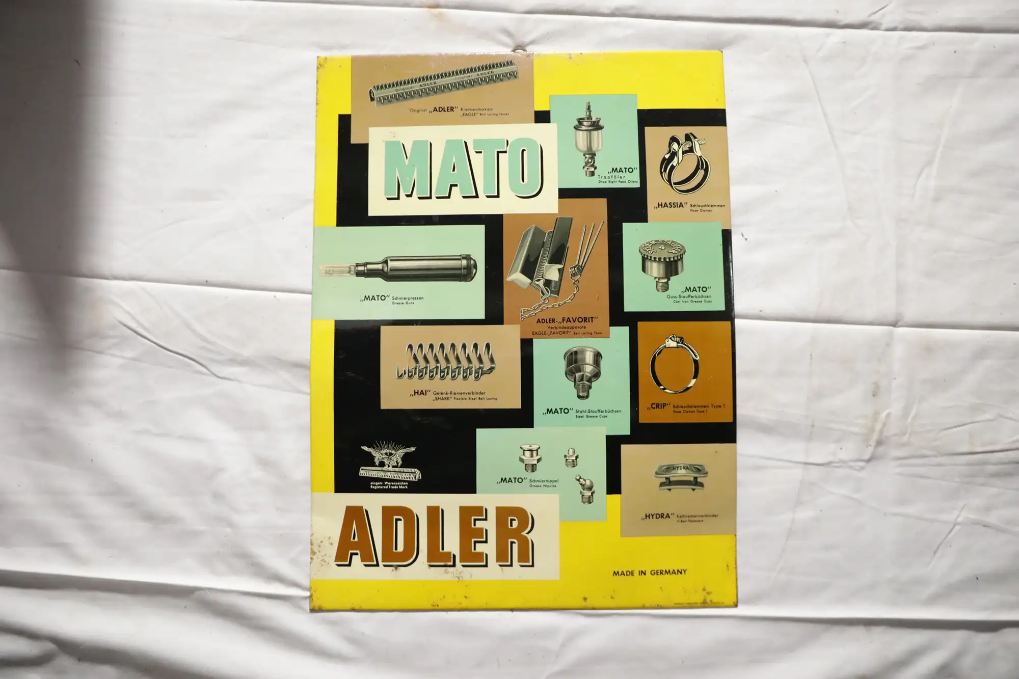 Adler MATO Enamel Sign-For Sale