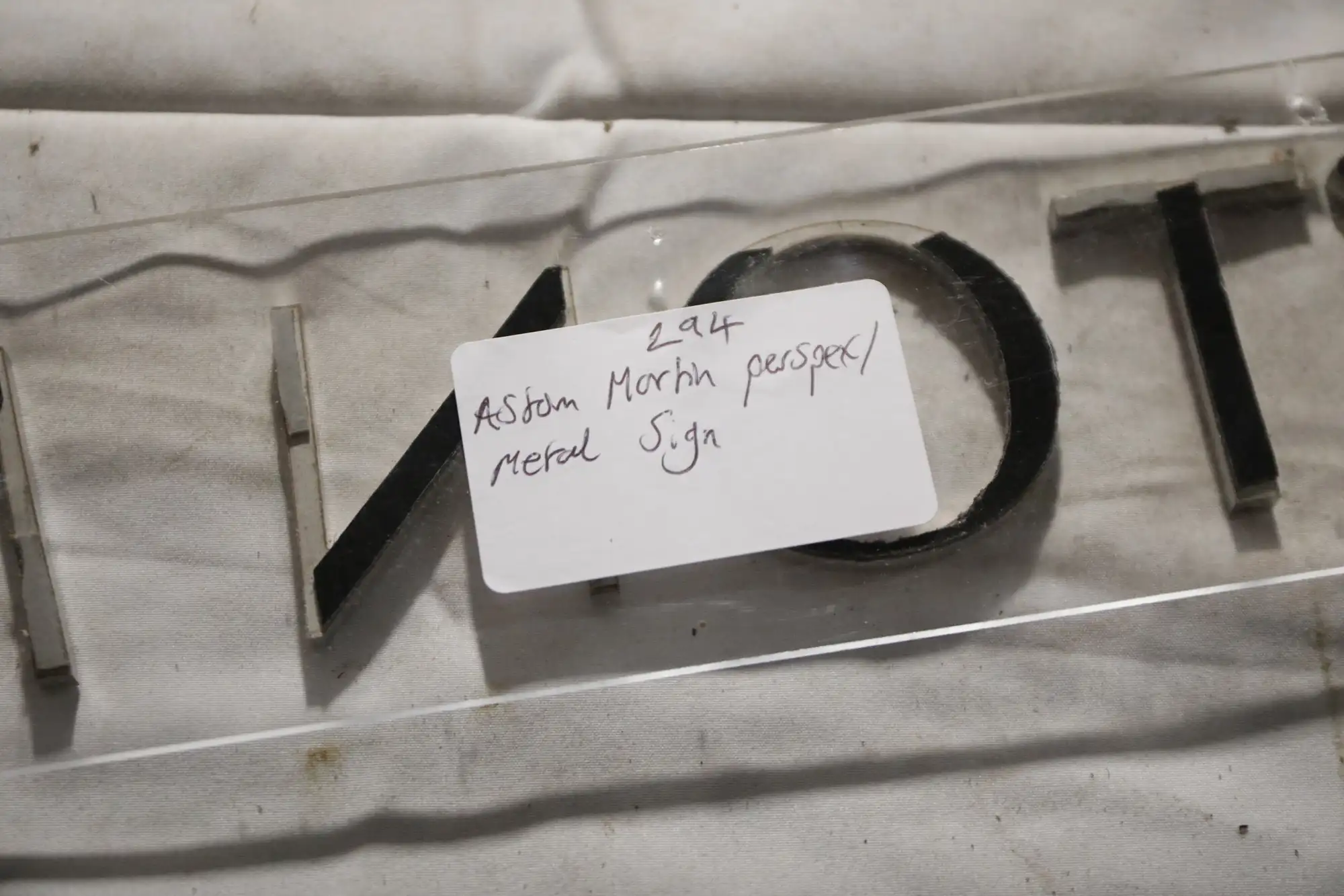 Aston Martin Perplex Sign And Metal Sign-For Sale