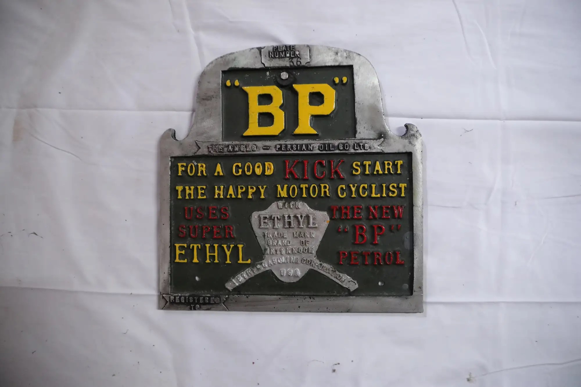 BP Cast Aluminium Sign-For Sale