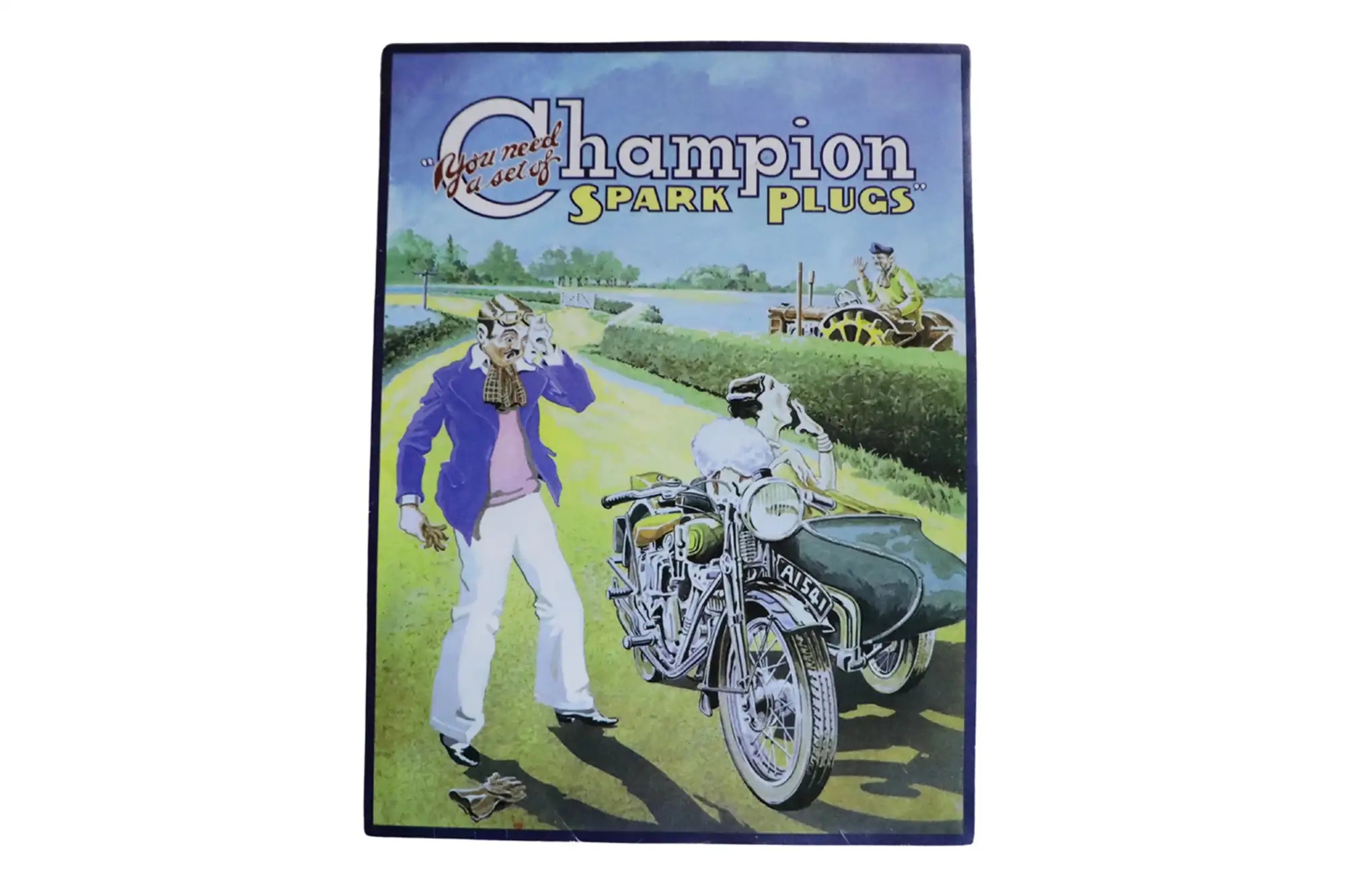 Champion Spark Plugs Enamel Sign-For Sale