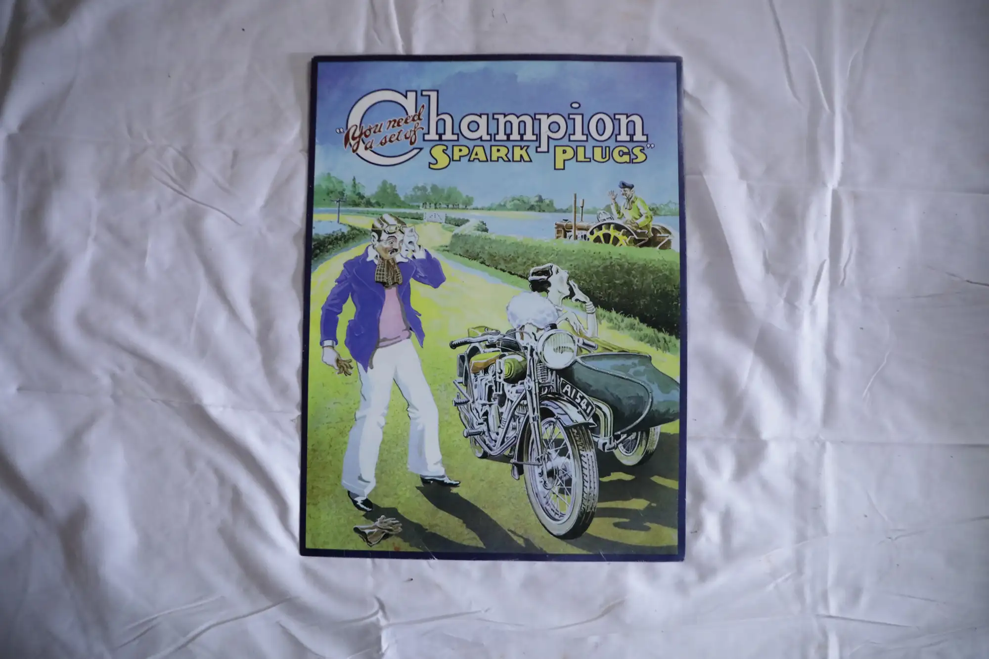 Champion Spark Plugs Enamel Sign-For Sale