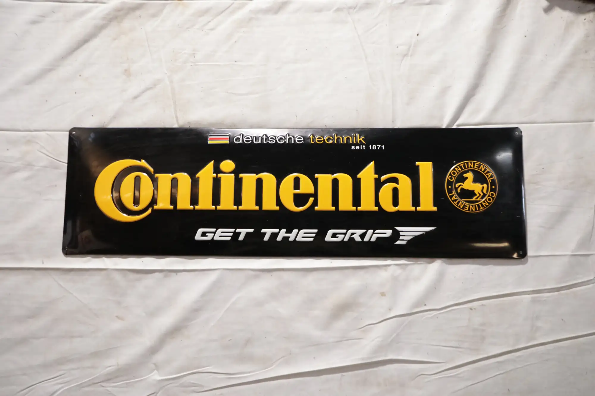 Continental Pressed Tin Sign-For Sale