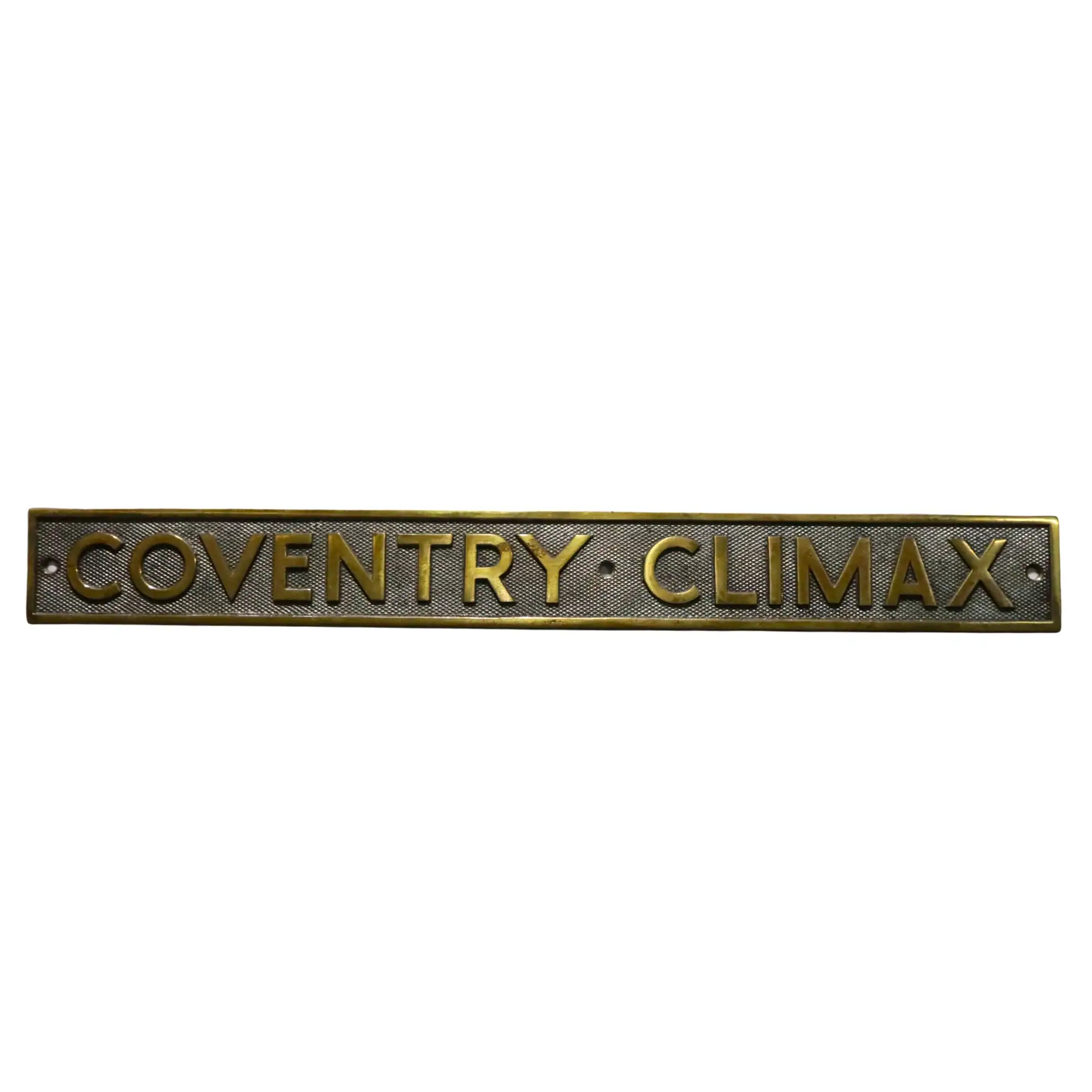 Coventry Climax Cast Brass Plaque-For Sale