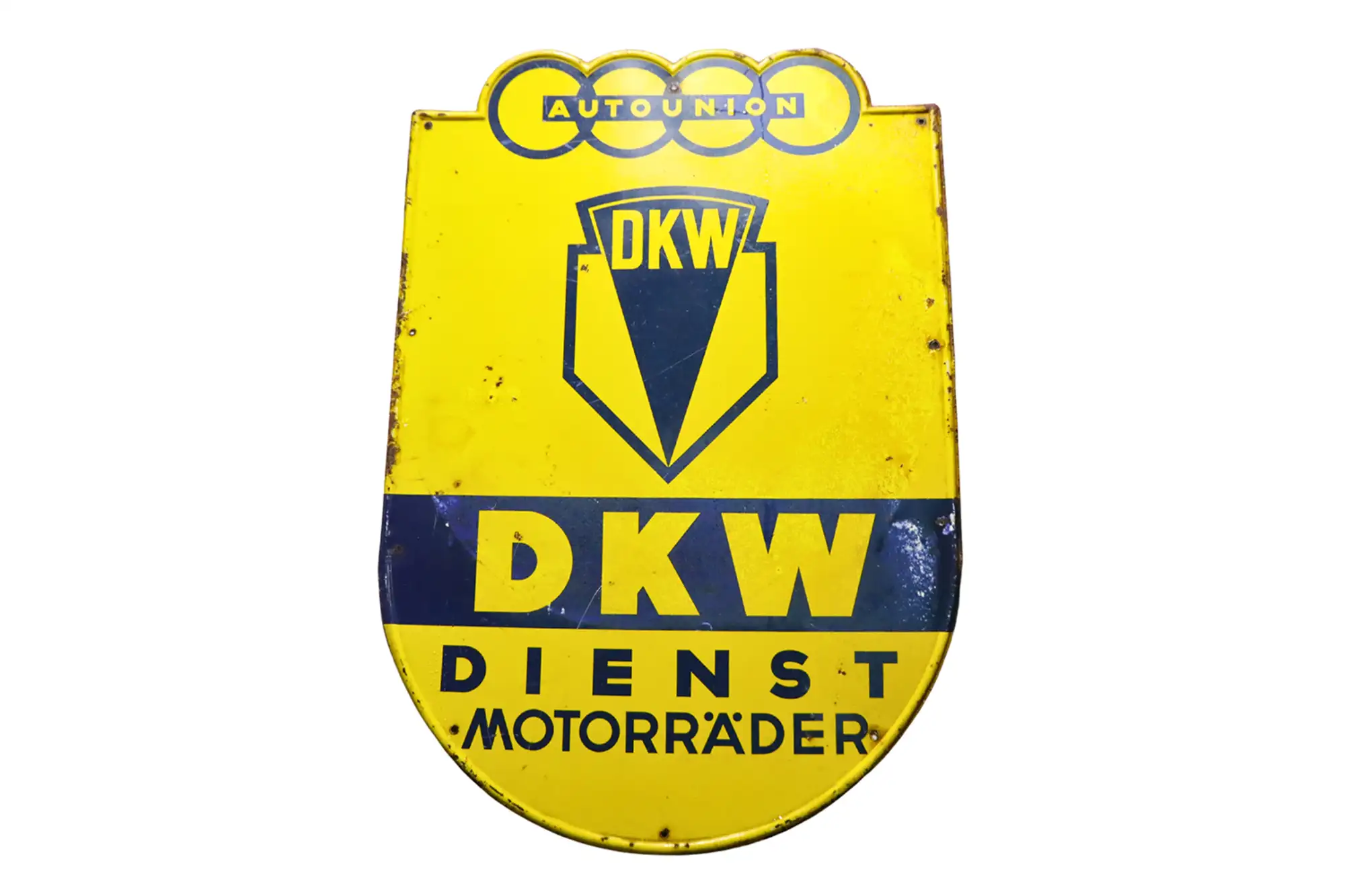 Auto Union DKW Dienst Enamel Shield -For Sale