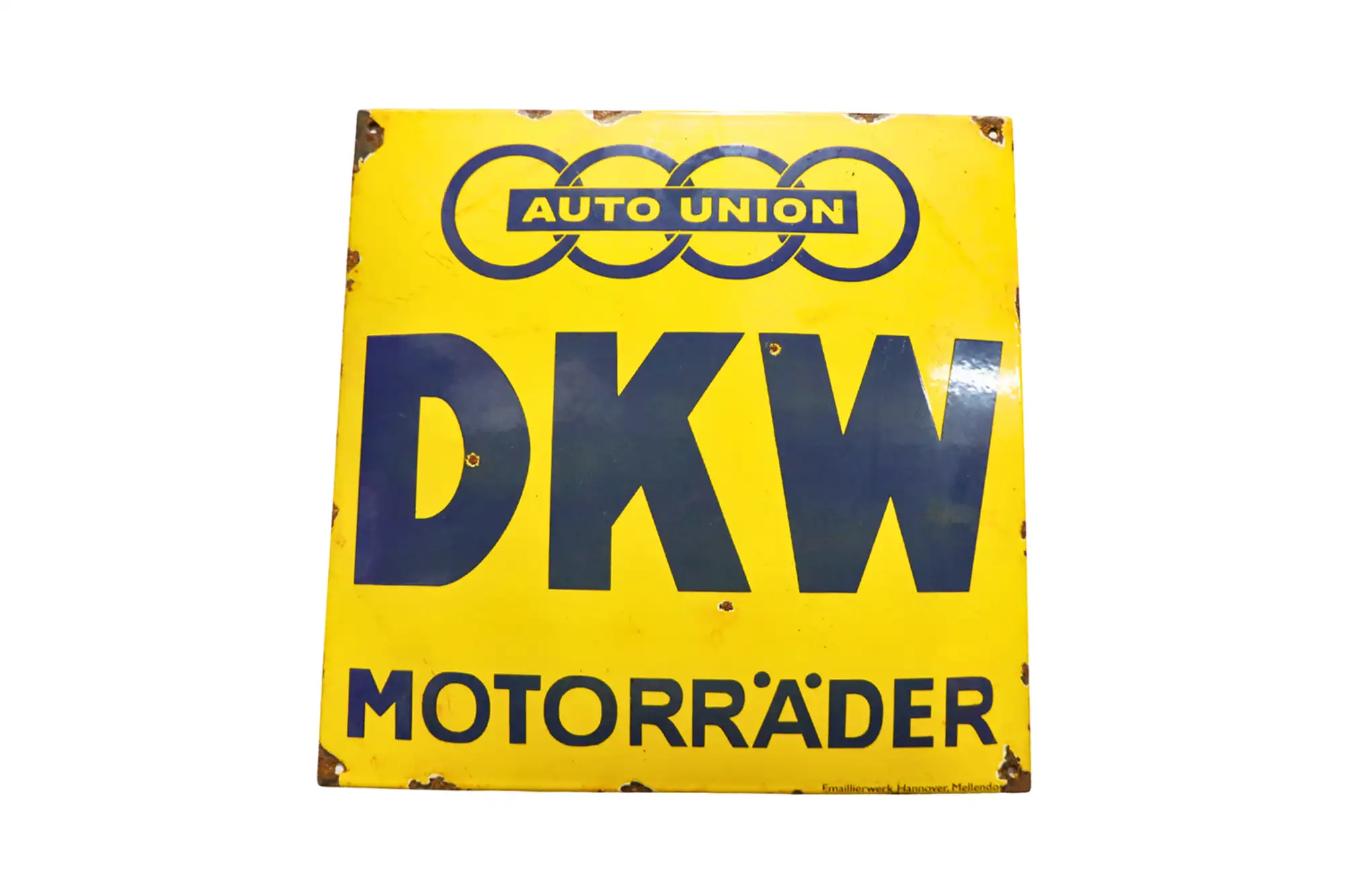 Auto Uniom DKW Motorrader Enamel Sign-For Sale