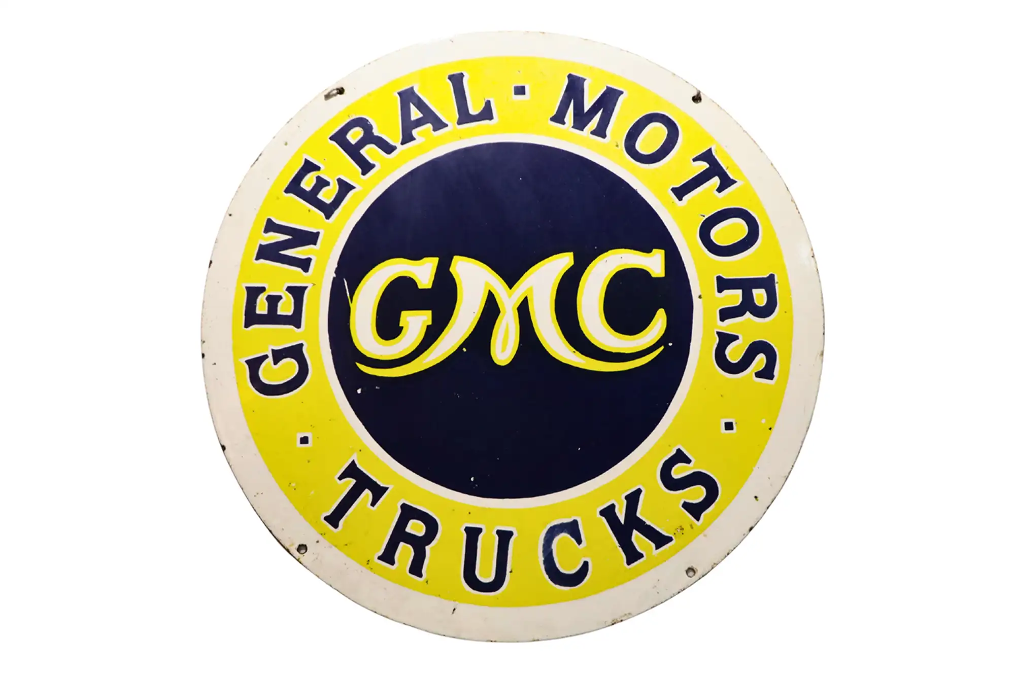 GMC General Motors Trucks Enamel Sign -For Sale