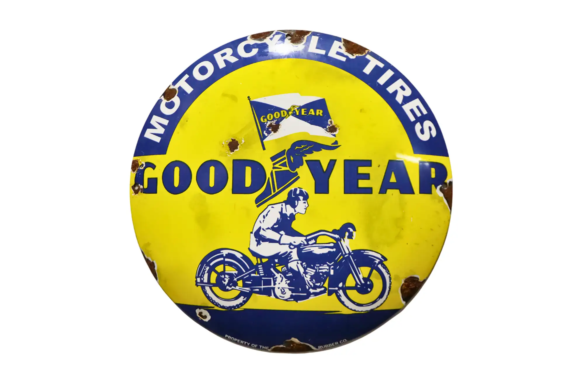Good Year Motorcycle Tires Tin Sign-For Sale