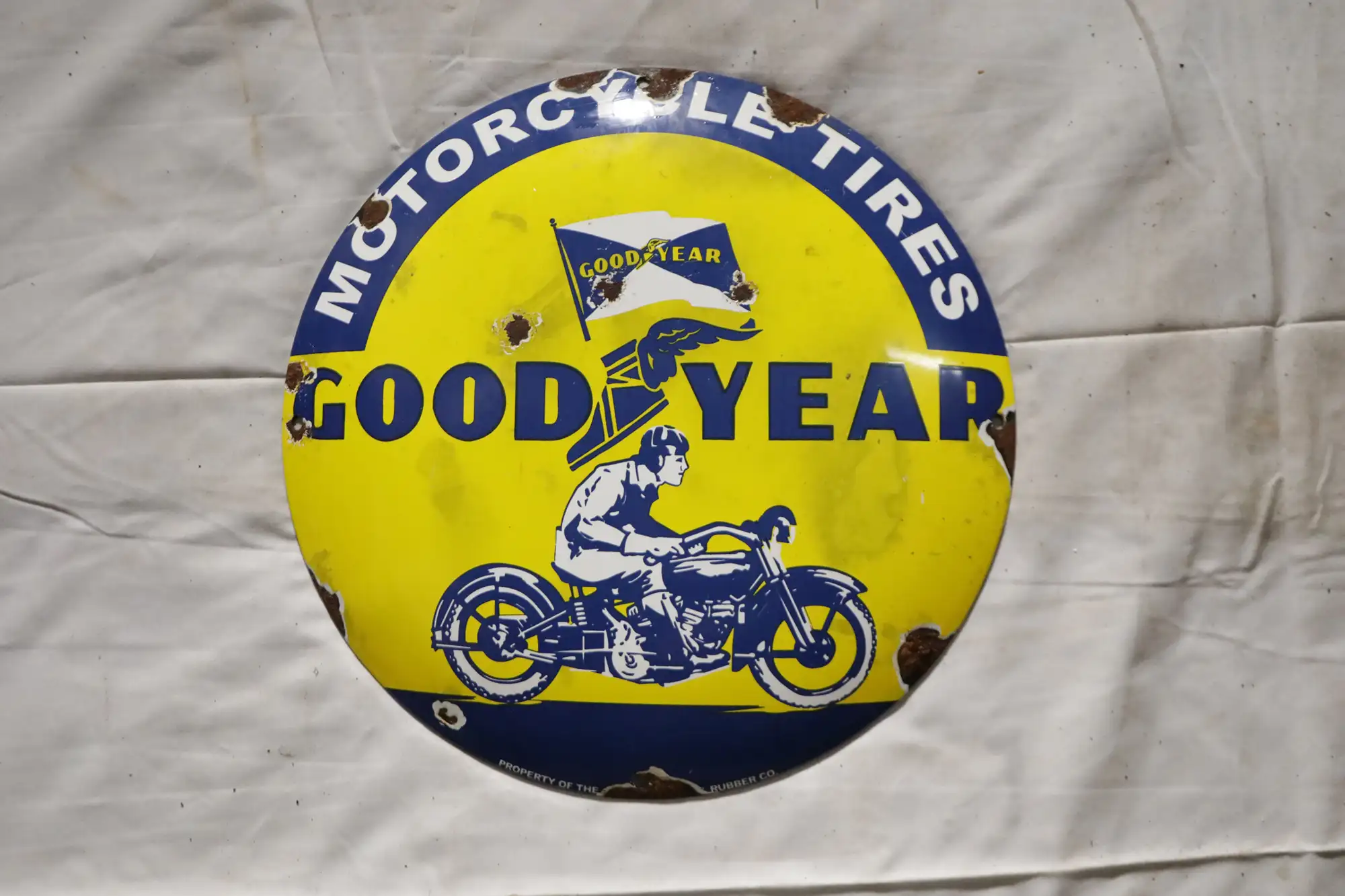 Good Year Motorcycle Tires Tin Sign-For Sale