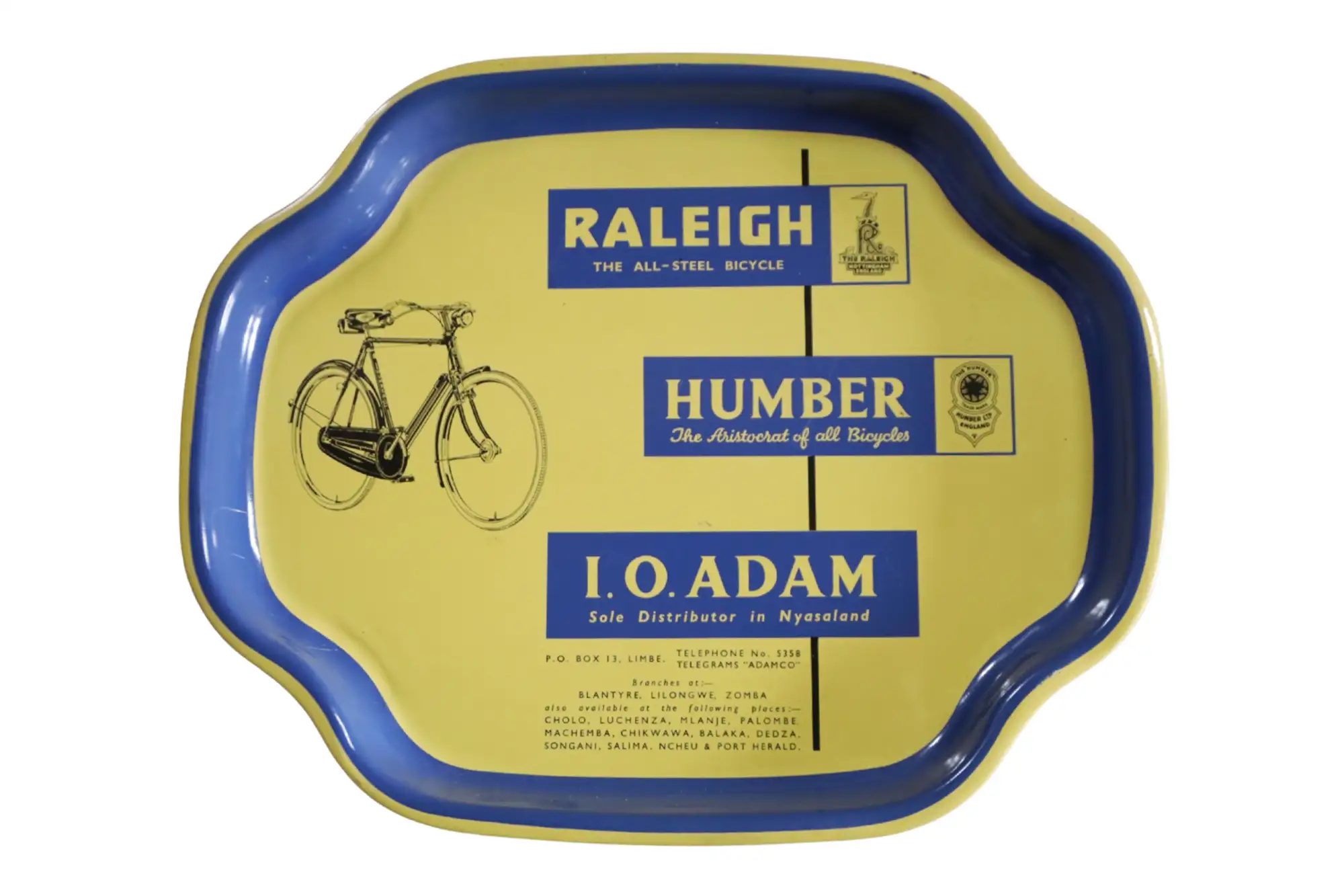 I.O. Adam Raleigh and Humber Biycle Dealer Tray-For Sale