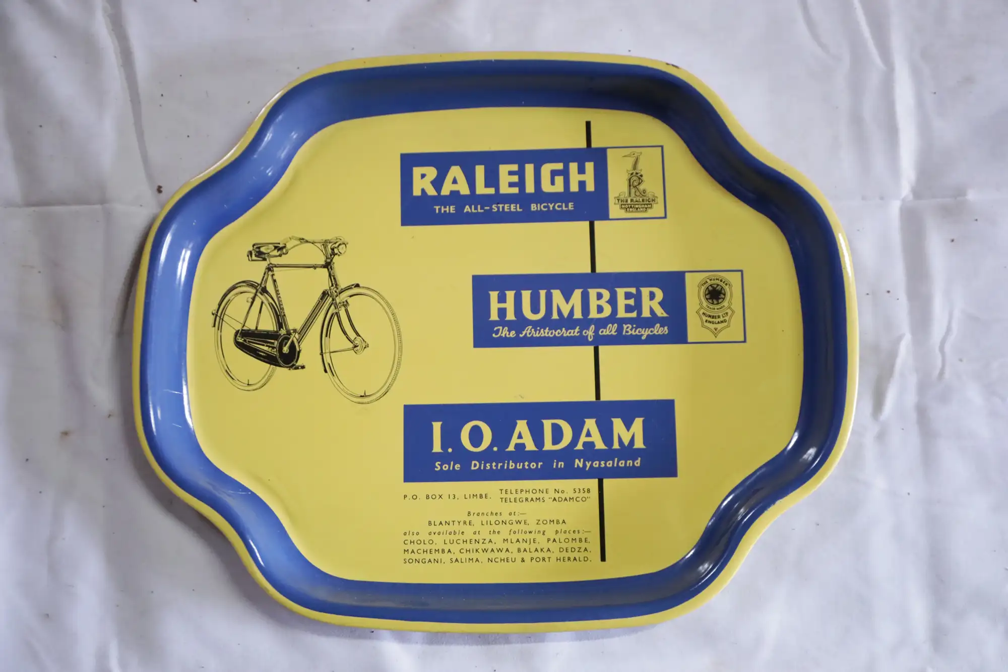 I.O. Adam Raleigh and Humber Biycle Dealer Tray-For Sale