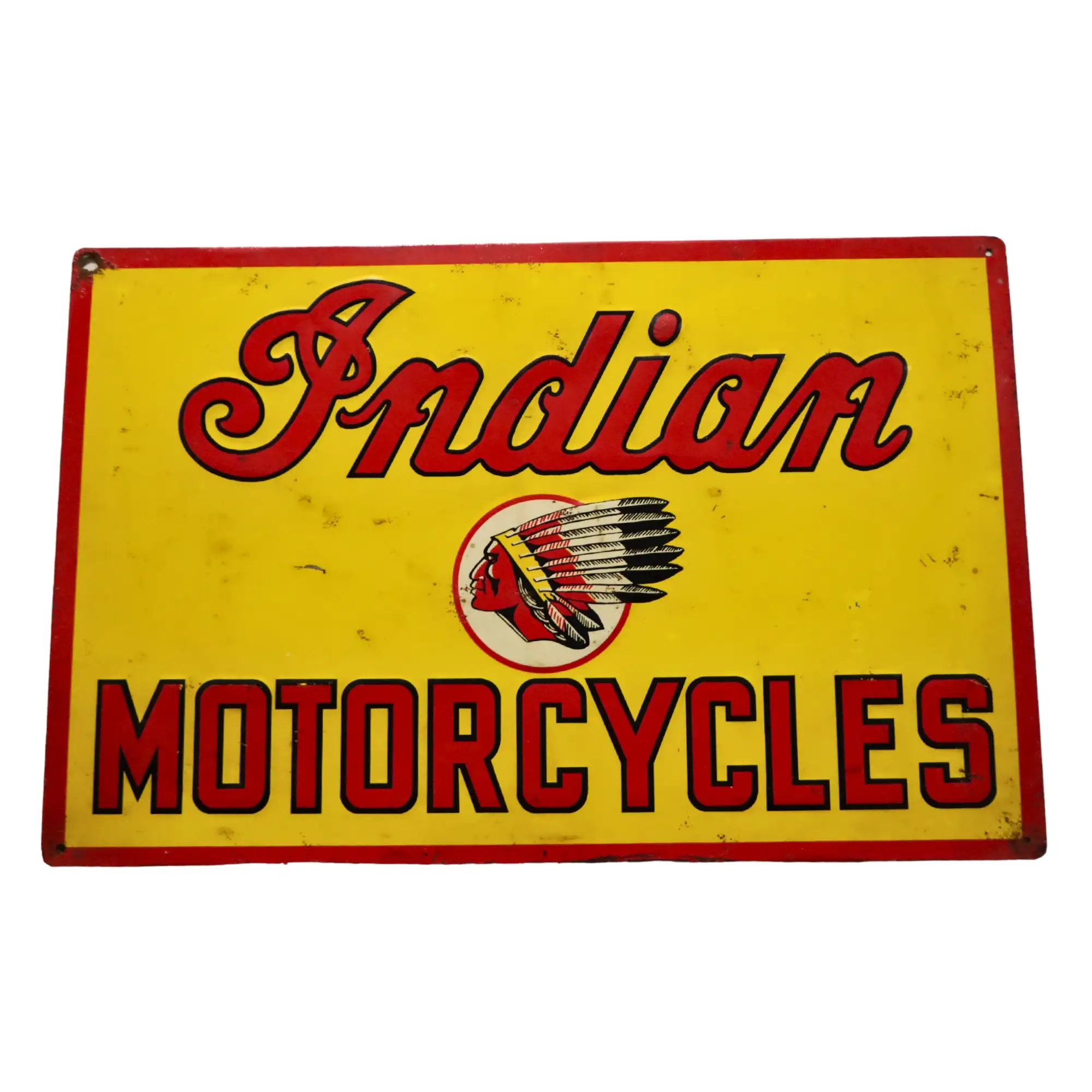 Indian Motorcycle Enamel Sign-For Sale