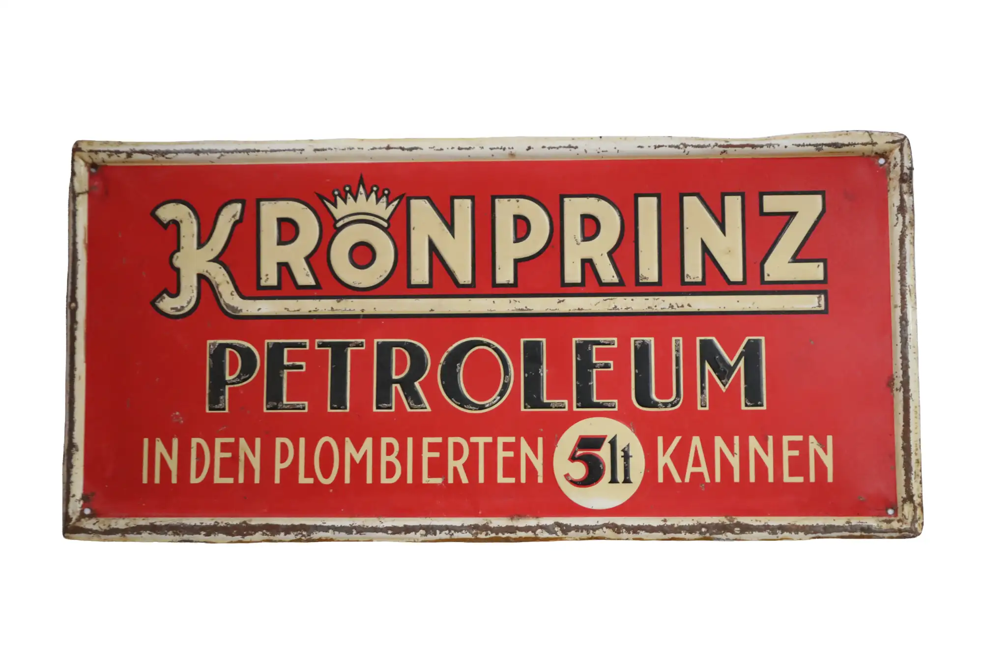 Kronprinz Petroleum Enamel Sign-For Sale