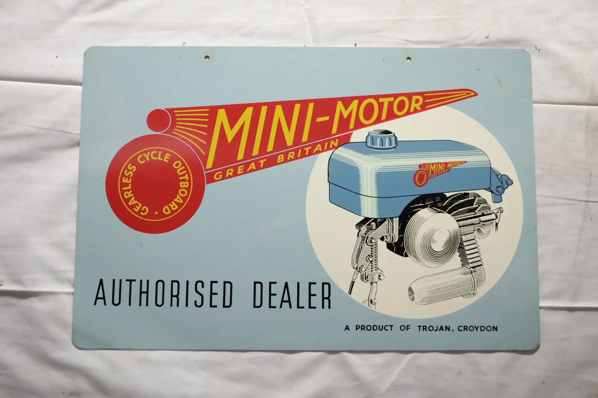 Mini Motors Authorised Dealer Enamel Sign -For Sale