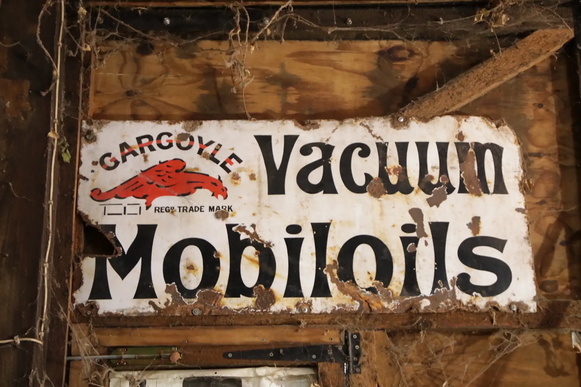 Mobiloil Vaccum Enamel Sign-For Sale