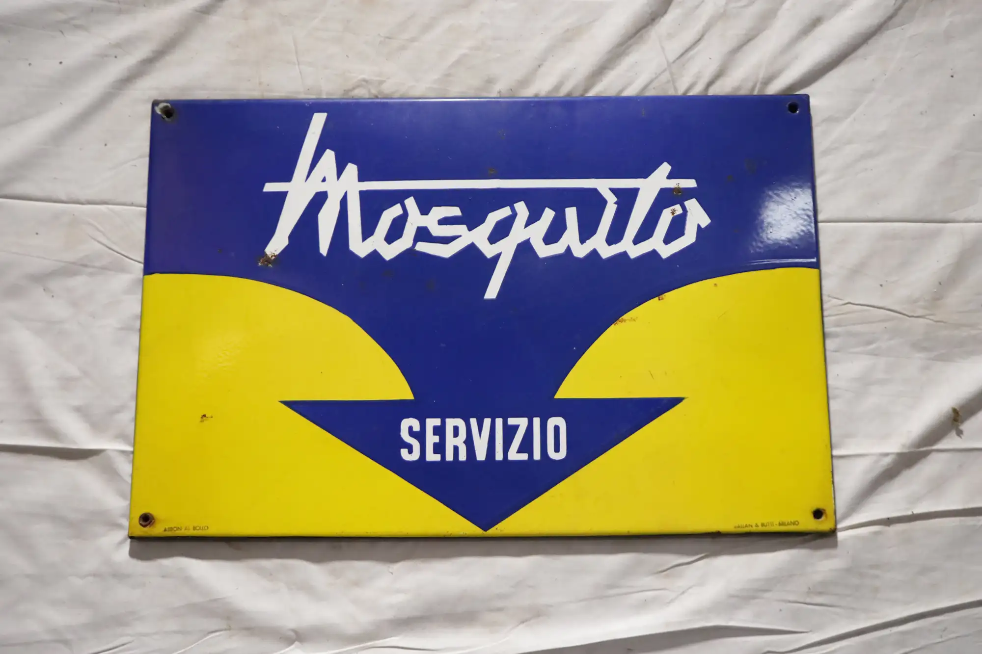 Mosquito Servizio Enamel Sign-For Sale