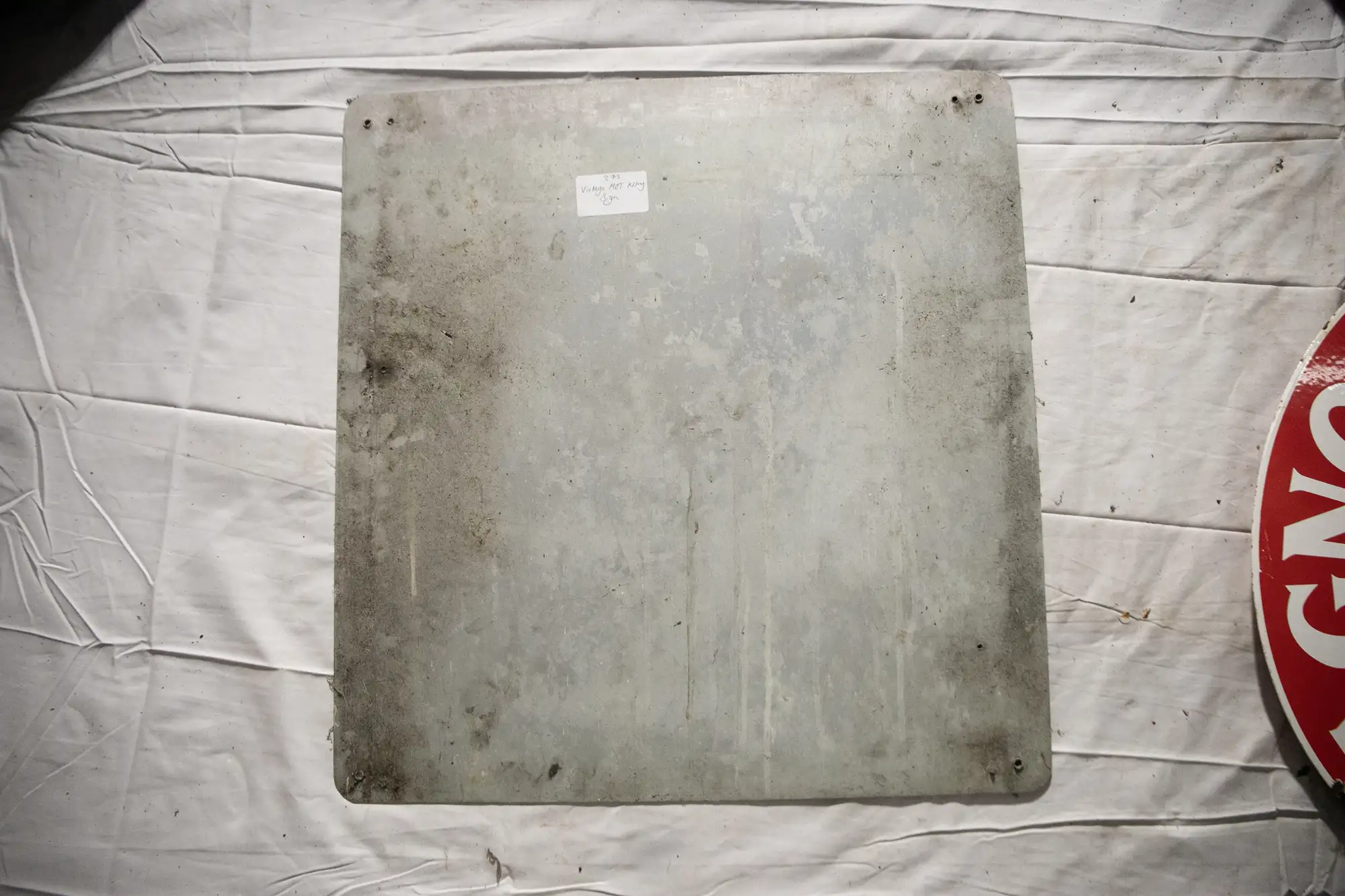 MOT Vehicle Testing Station Pressed Tin Sign-For Sale