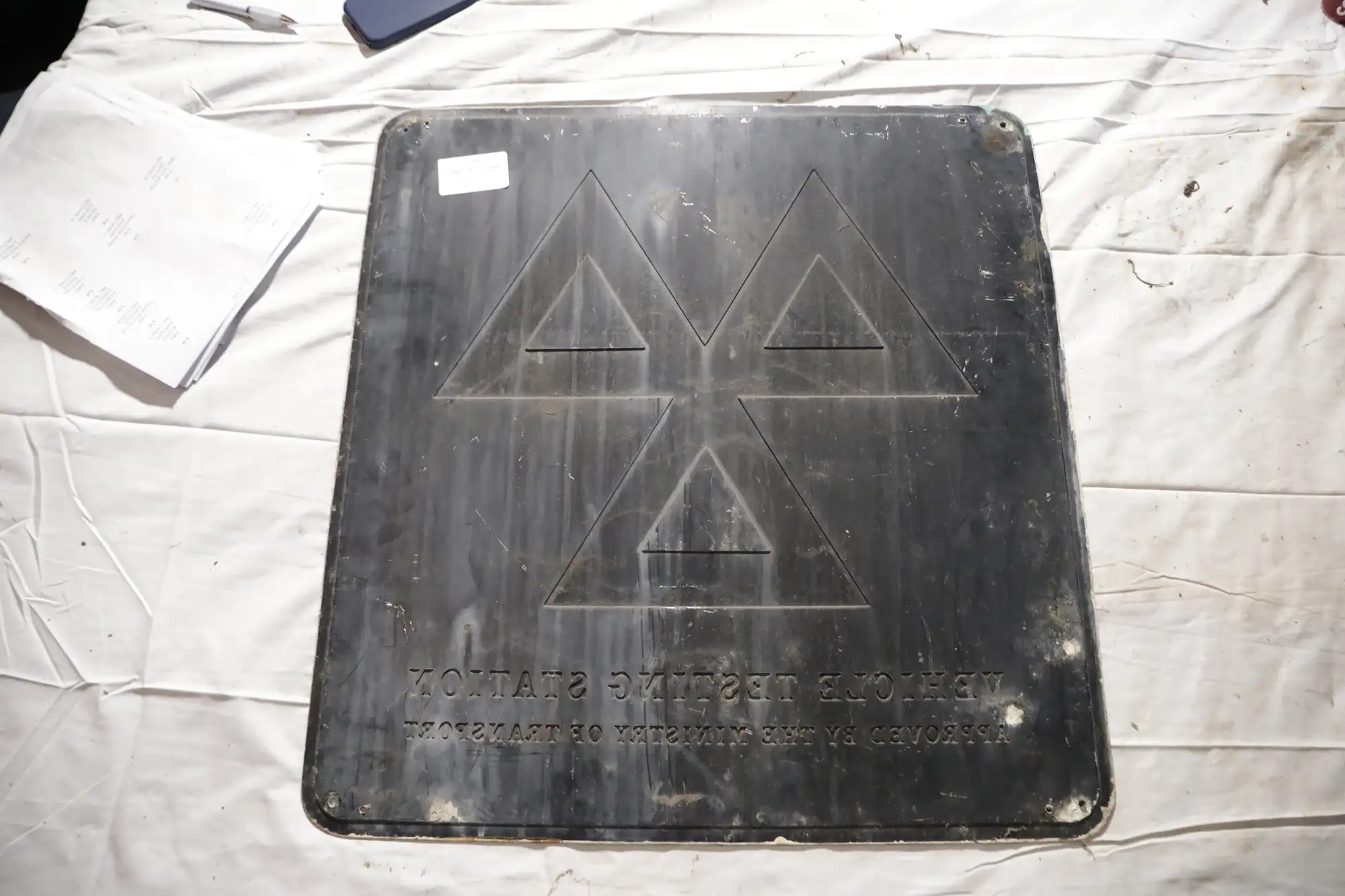 MOT Vehicle Testing Station Pressed Tin Sign-For Sale