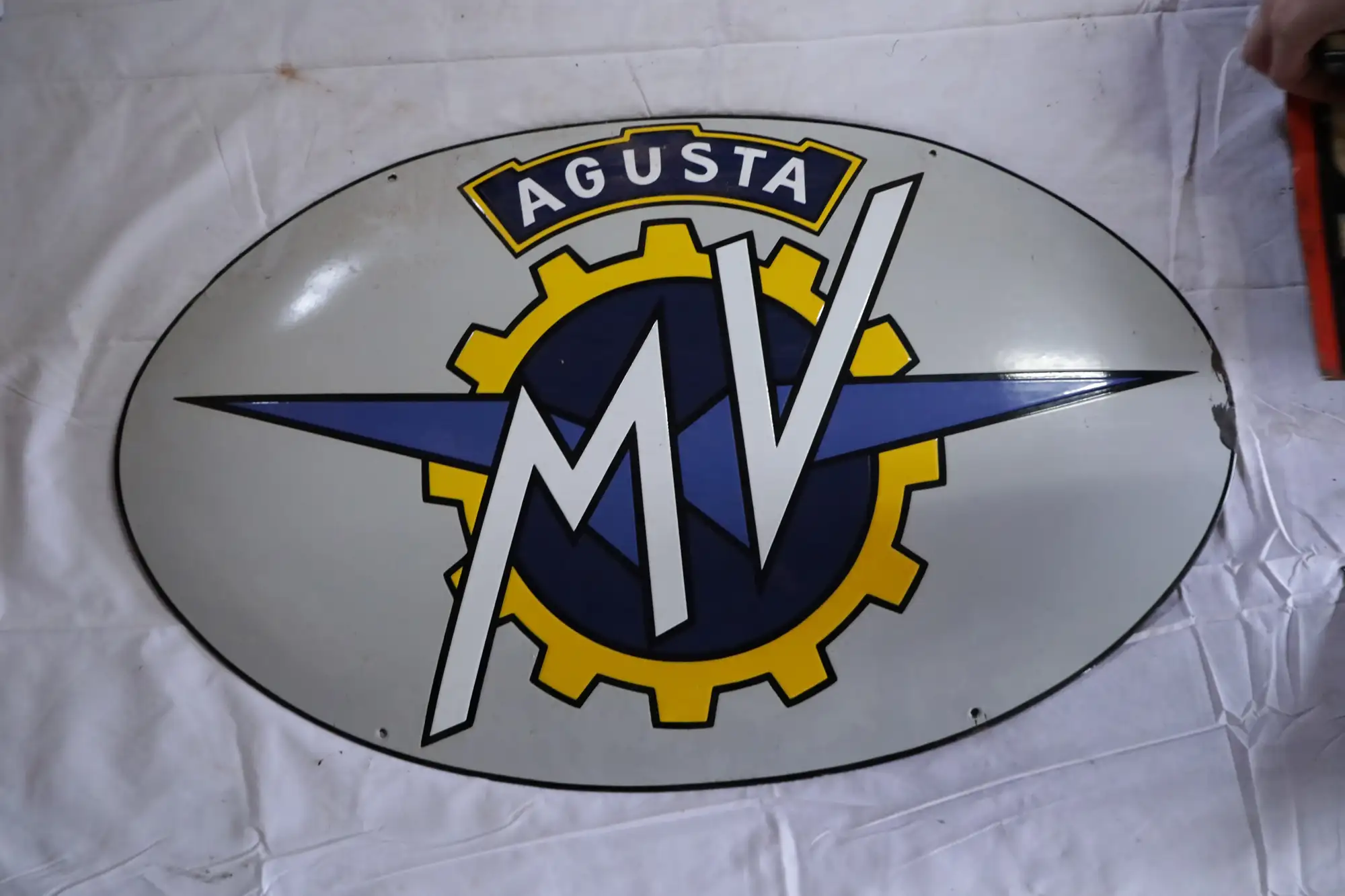 MV Agusta Oval Enamel Sign-For Sale