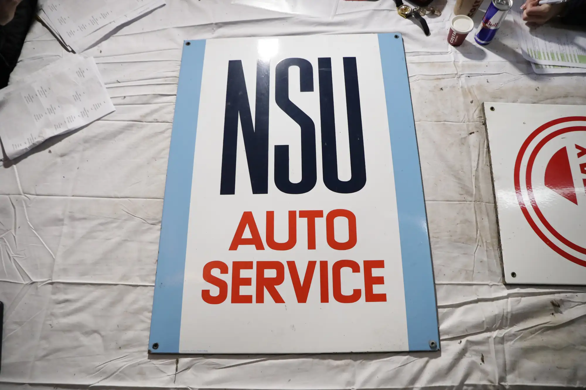 NSU Auto Service Enamel Sign-For Sale