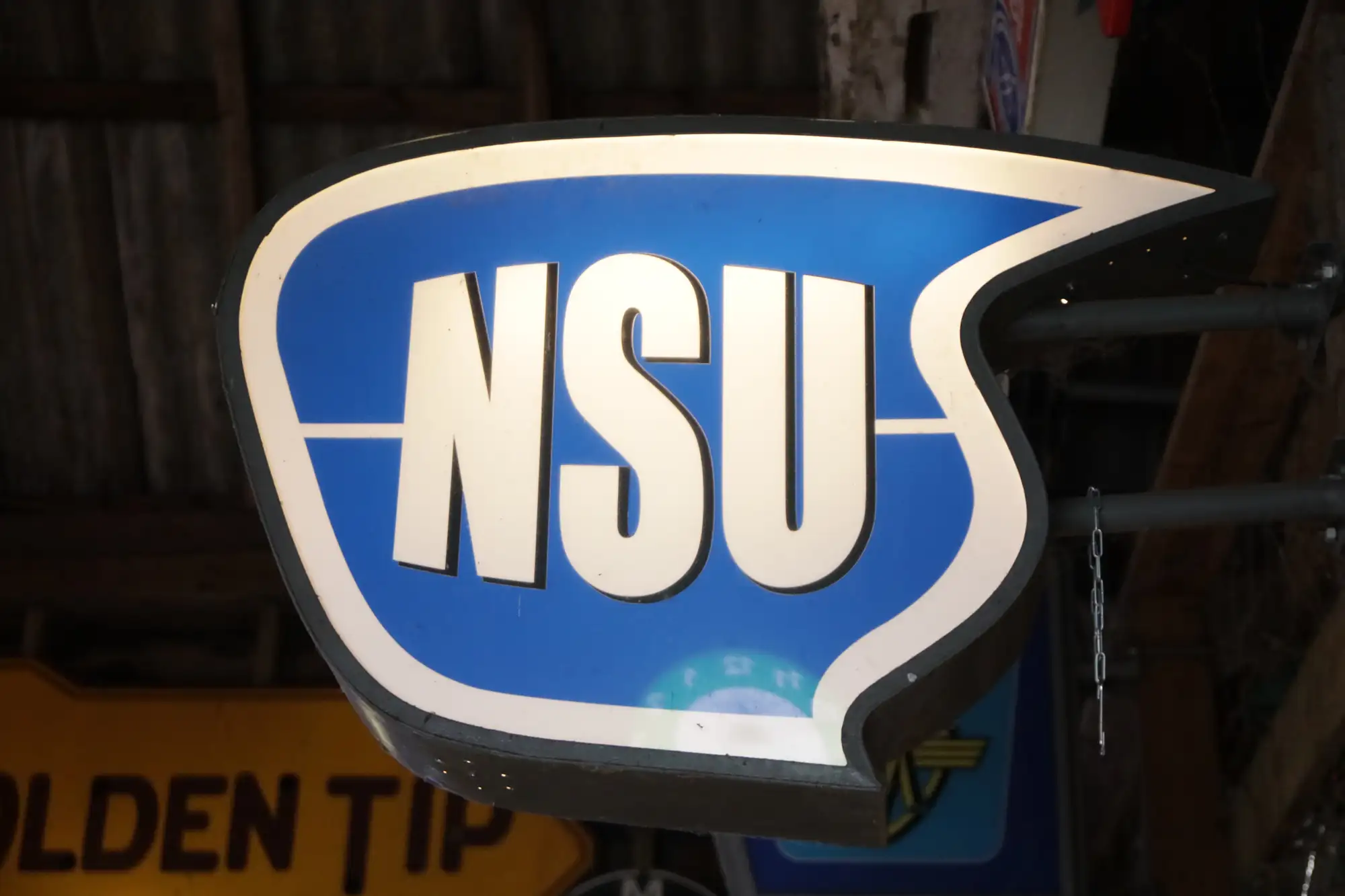 NSU Wall Mounted Light Box Showroom Sign-For Sale