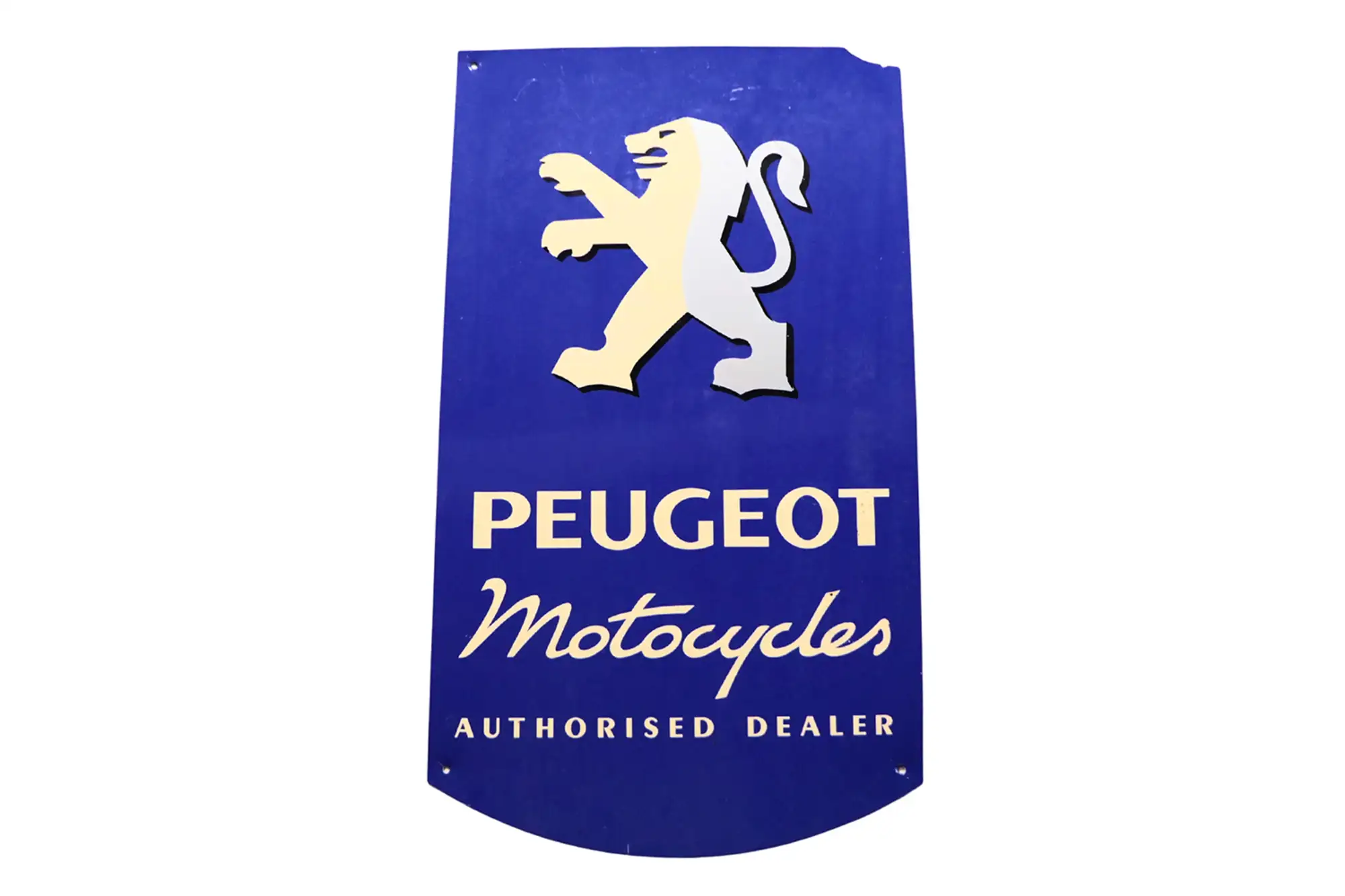 Peugeot Motorcycle Authorised Dealer Plastic Sign-For Sale