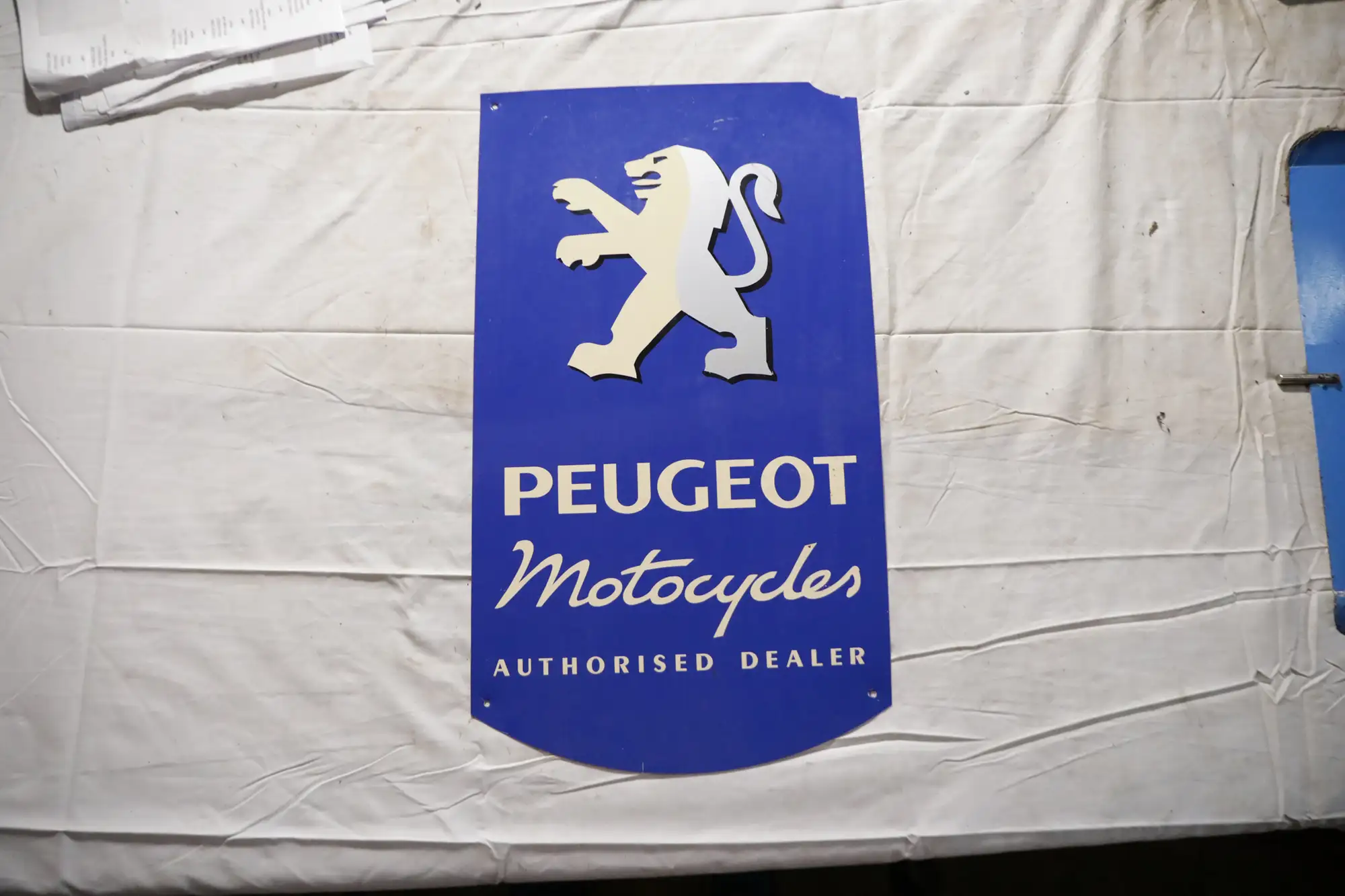 Peugeot Motorcycle Authorised Dealer Plastic Sign-For Sale