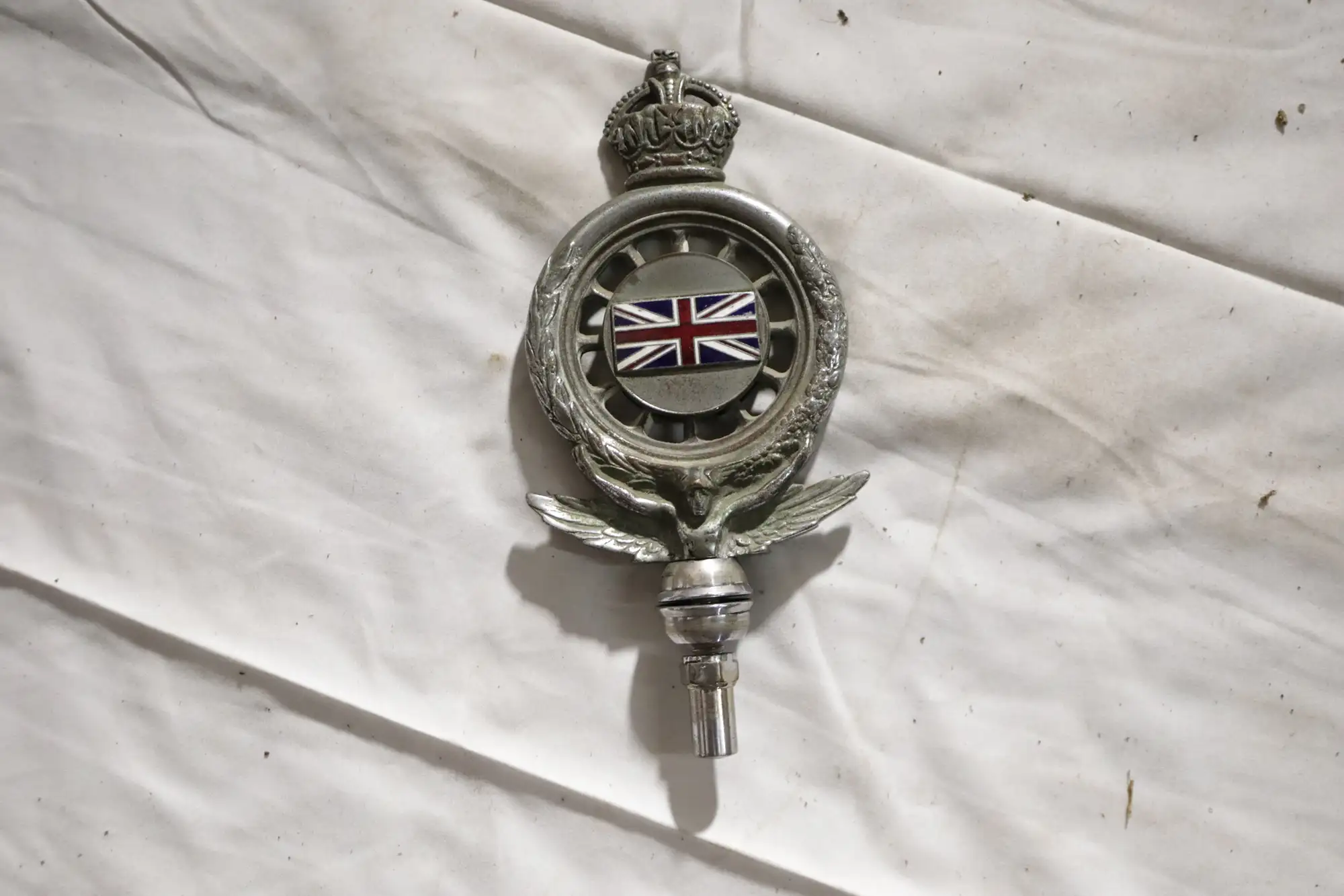 Early Royal Automobile Club Mascot by Elkington & Co, Nickle-For Sale