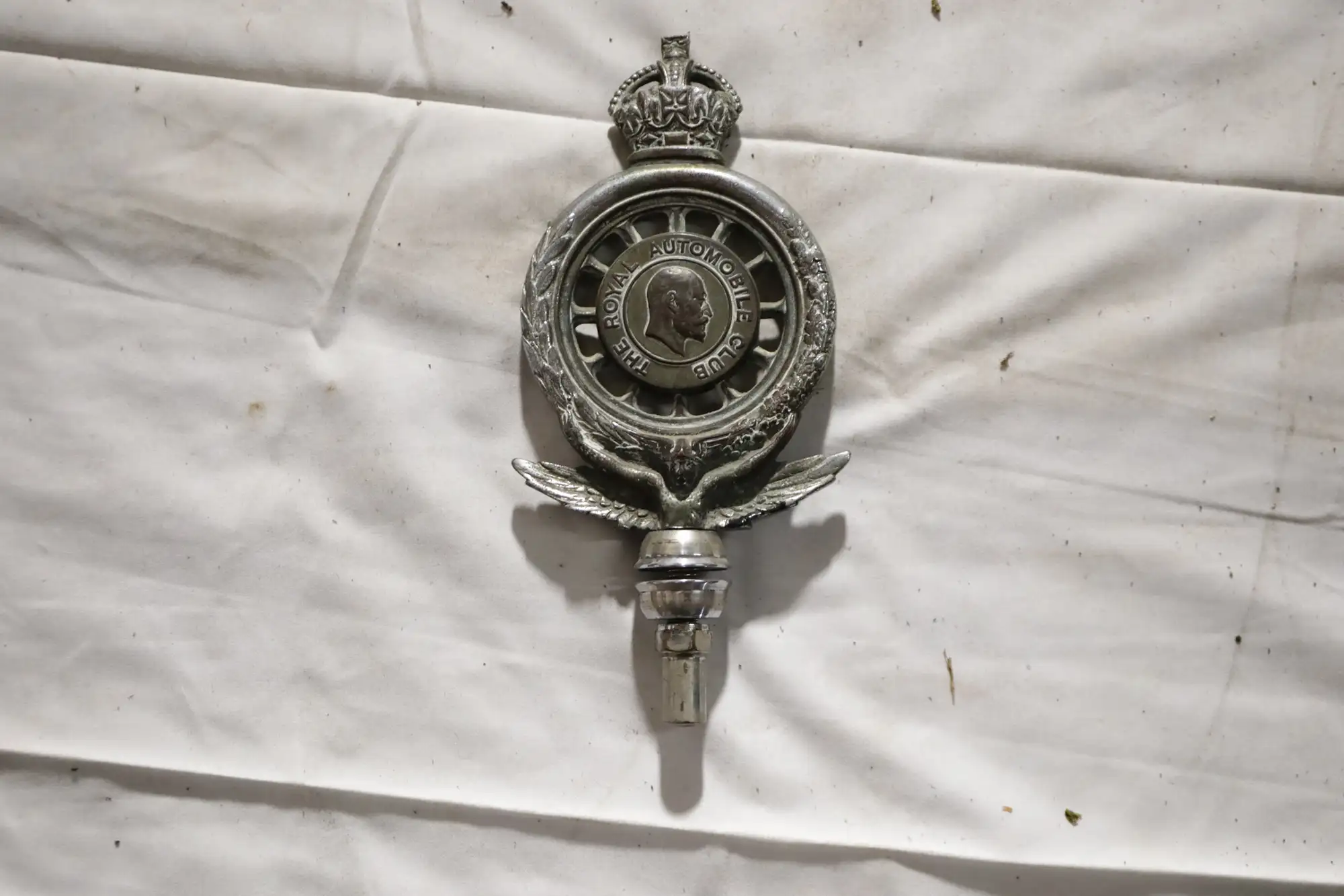 Early Royal Automobile Club Mascot by Elkington & Co, Nickle-For Sale