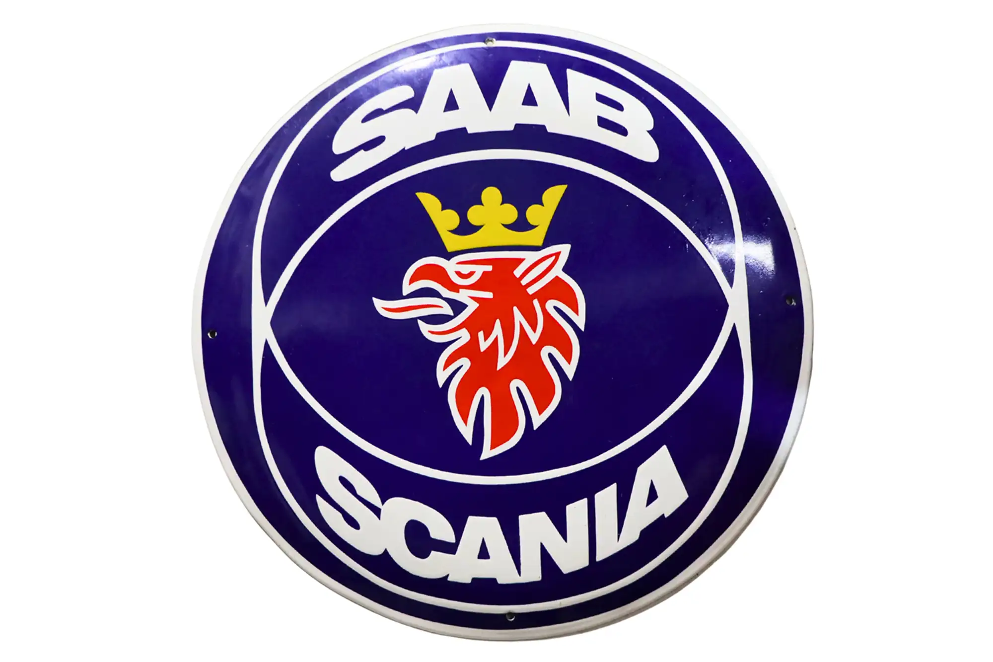 Saab Round Tin Sign -For Sale