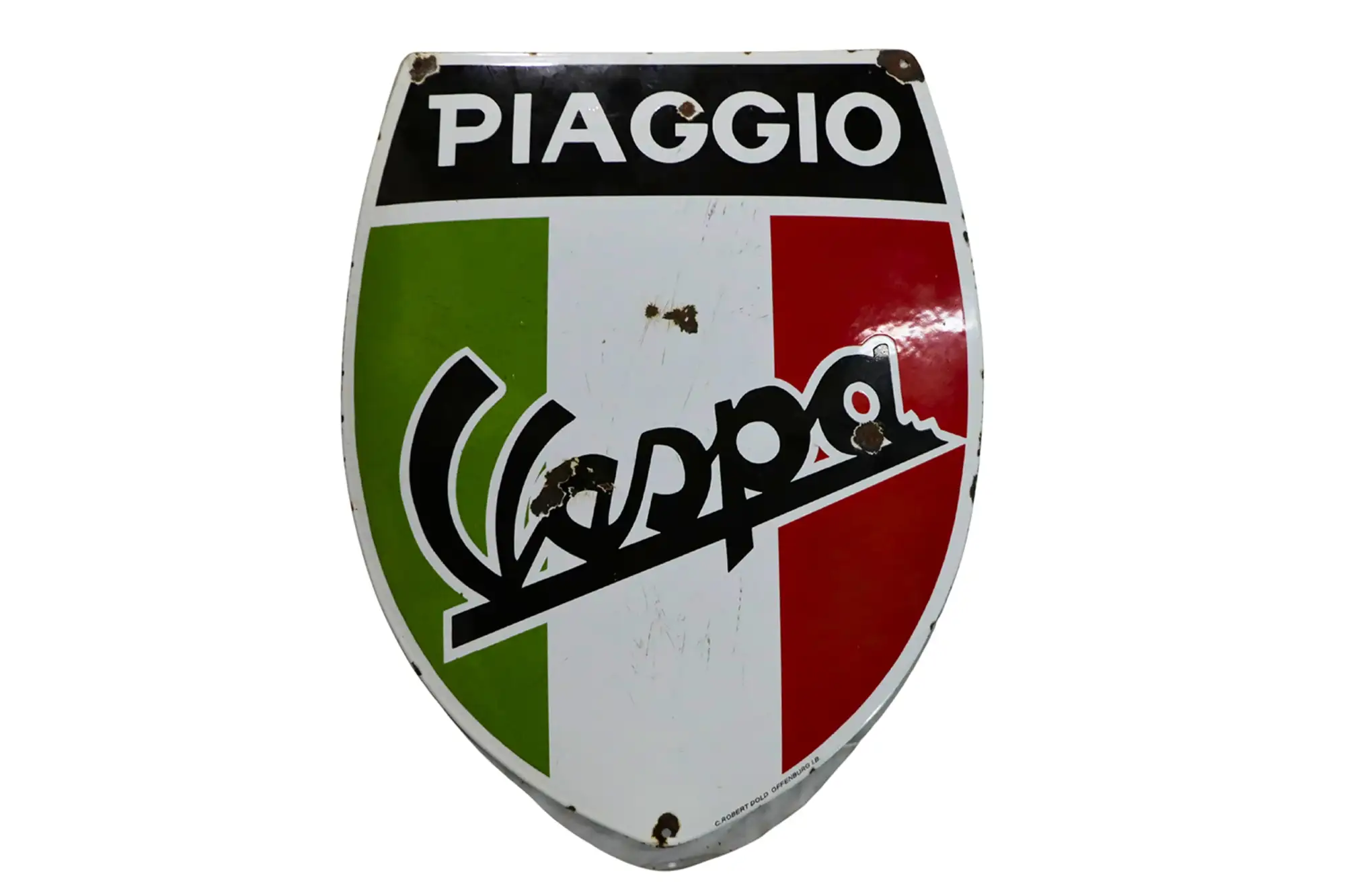 Piaggio Vespa Enamel Shield-For Sale