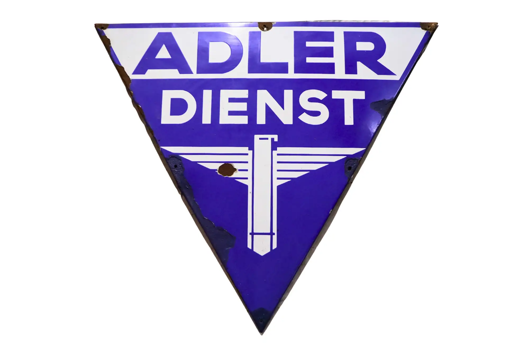 Adler Dienst Triangle Enamel Sign-For Sale