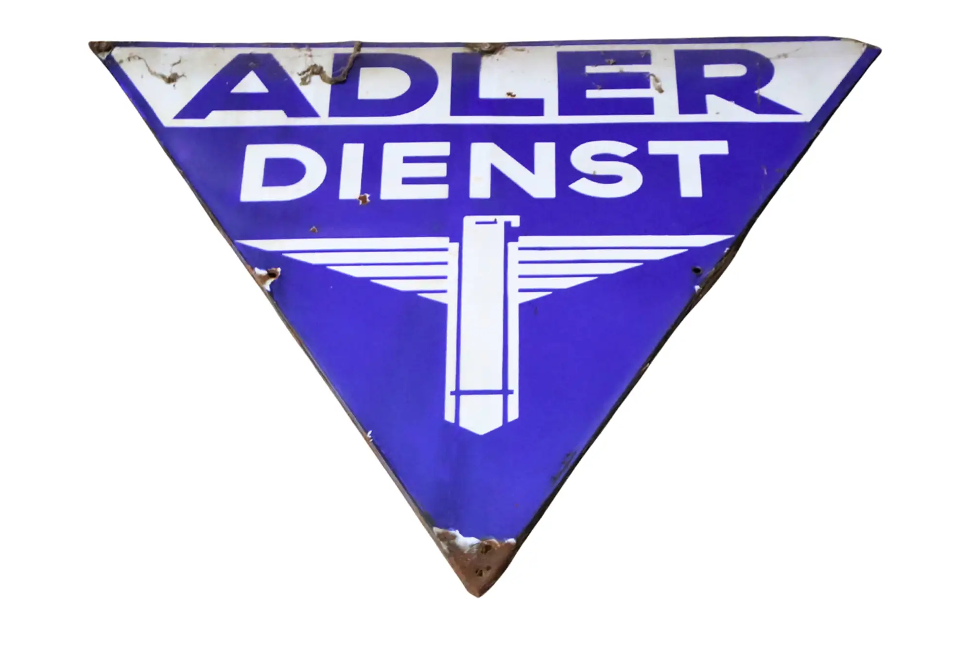 Adler Dienst Triangle Enamel Sign-For Sale
